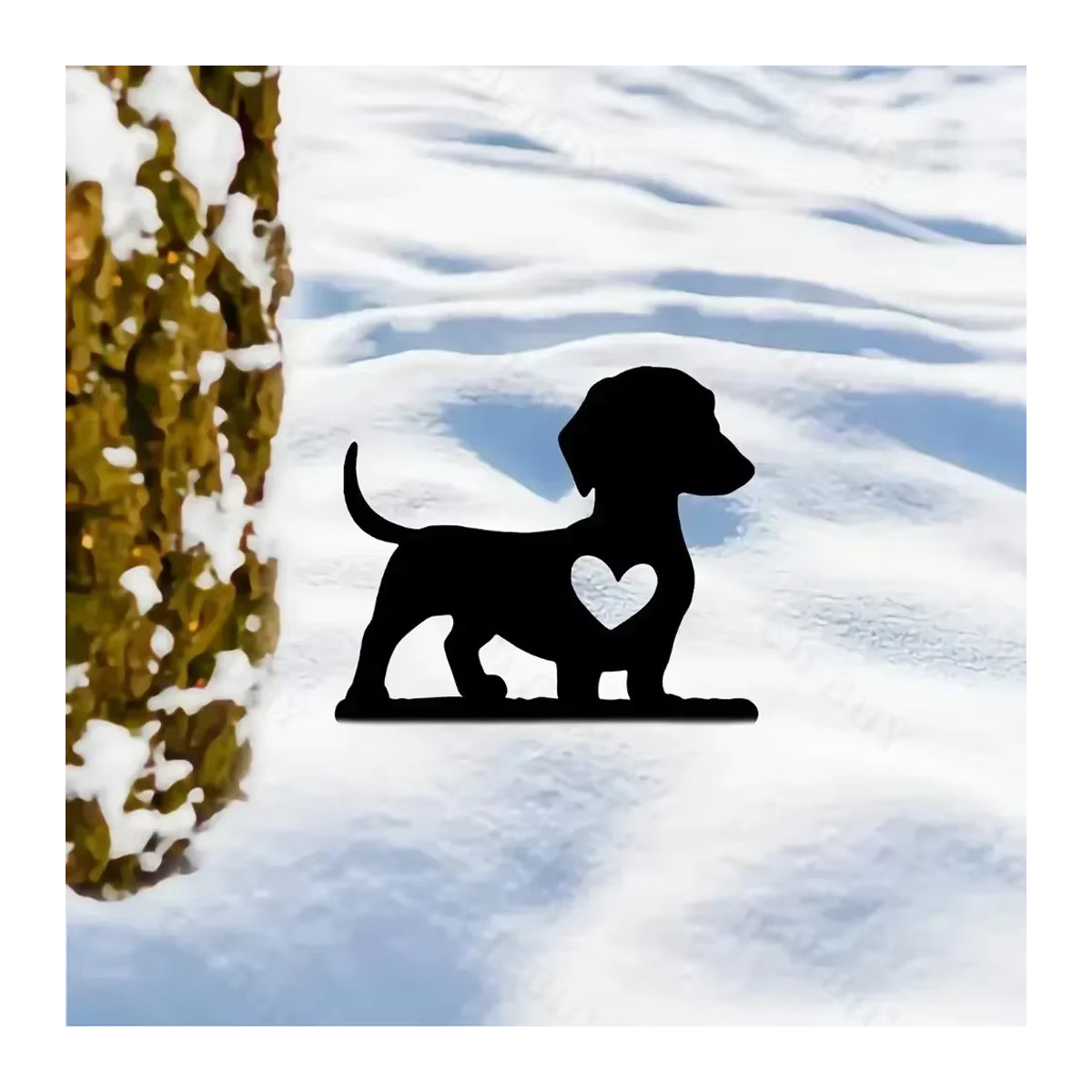 HELLOYOUNG Tiki Hundegartenpfahl aus Eisen in Schwarz als dekorative Gartenkunst - Bild 3