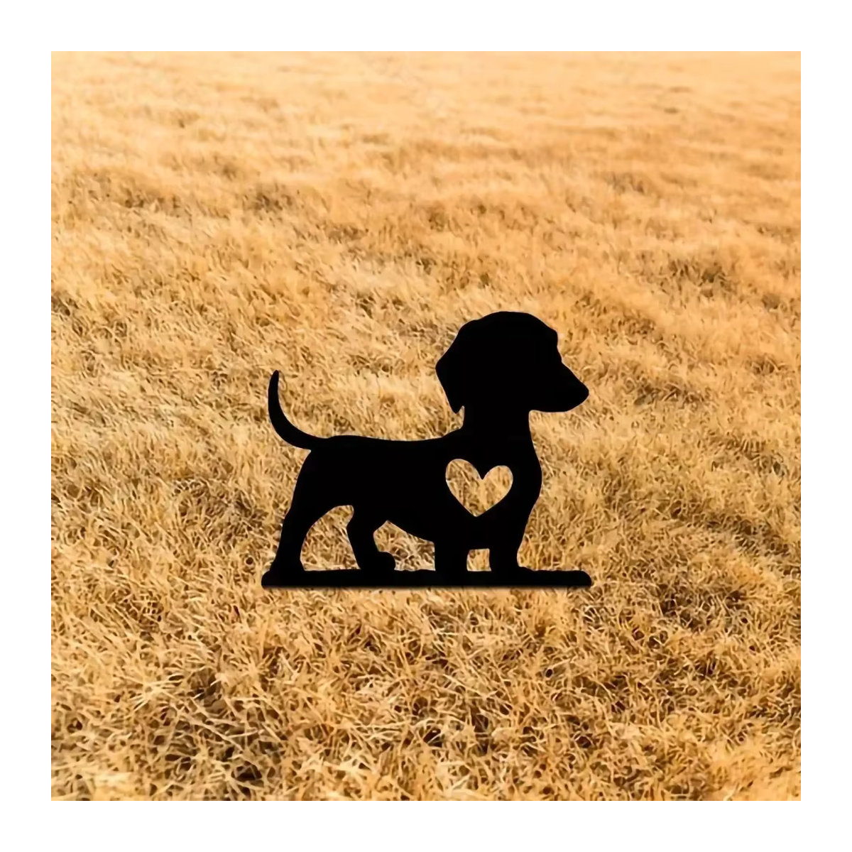 HELLOYOUNG Tiki Hundegartenpfahl aus Eisen in Schwarz als dekorative Gartenkunst - Bild 4