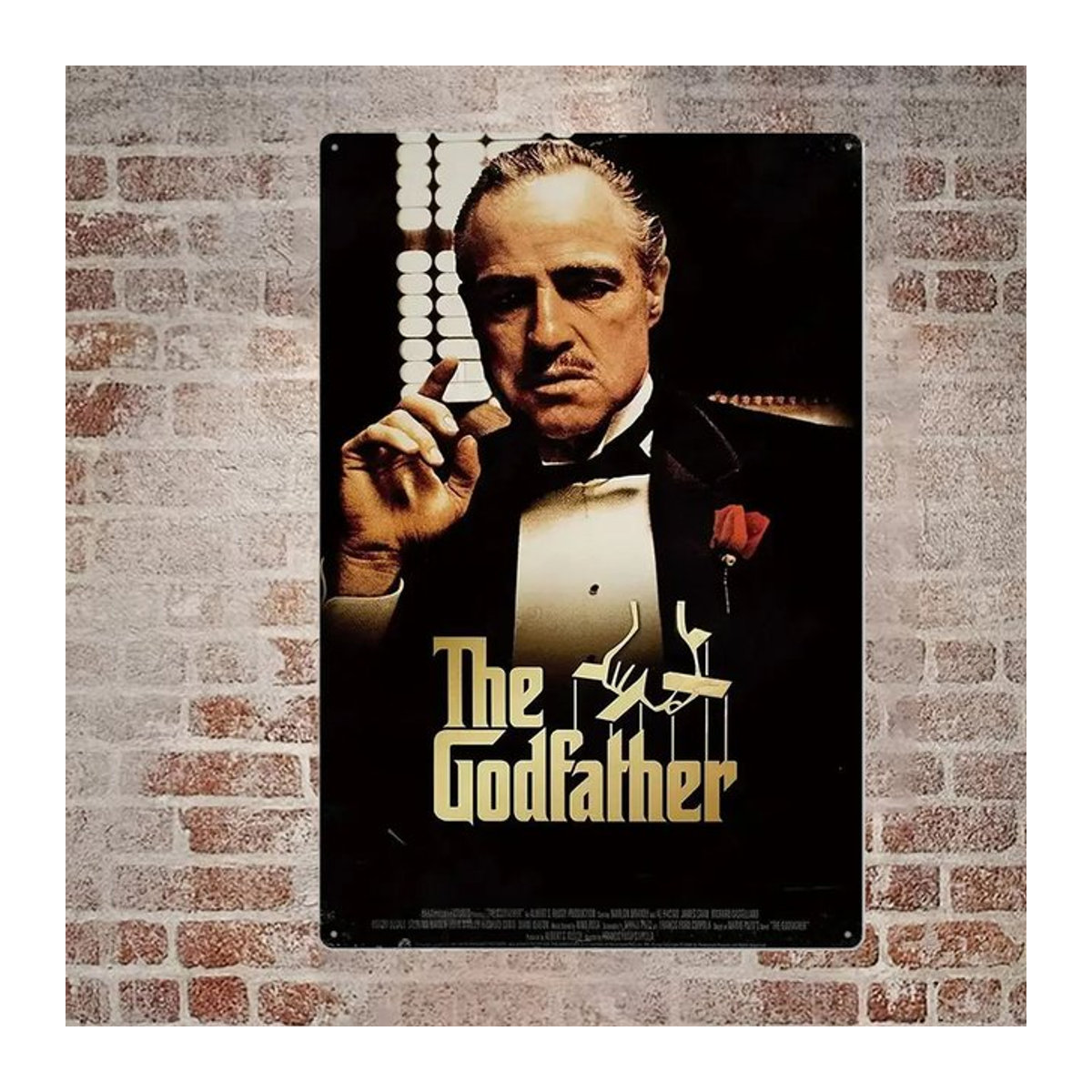 HELLOYOUNG Vintage Gangster-Film Metallschild Wandkunst mehrfarbig B: 30 cm, H: 20 cm - Bild 1