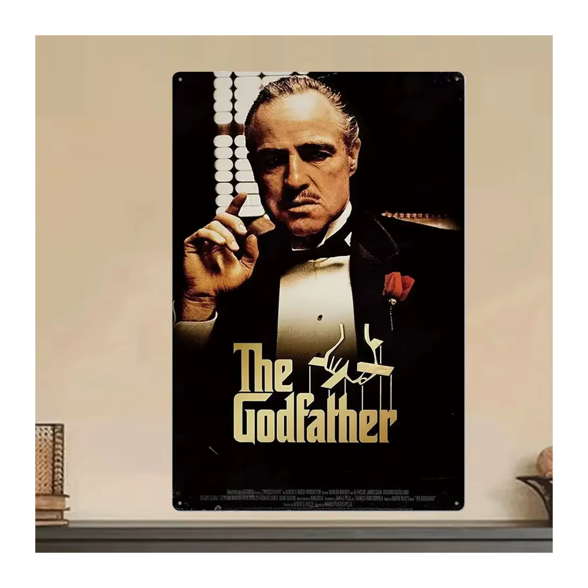 HELLOYOUNG Vintage Gangster-Film Metallschild Wandkunst mehrfarbig B: 30 cm, H: 20 cm - Bild 3