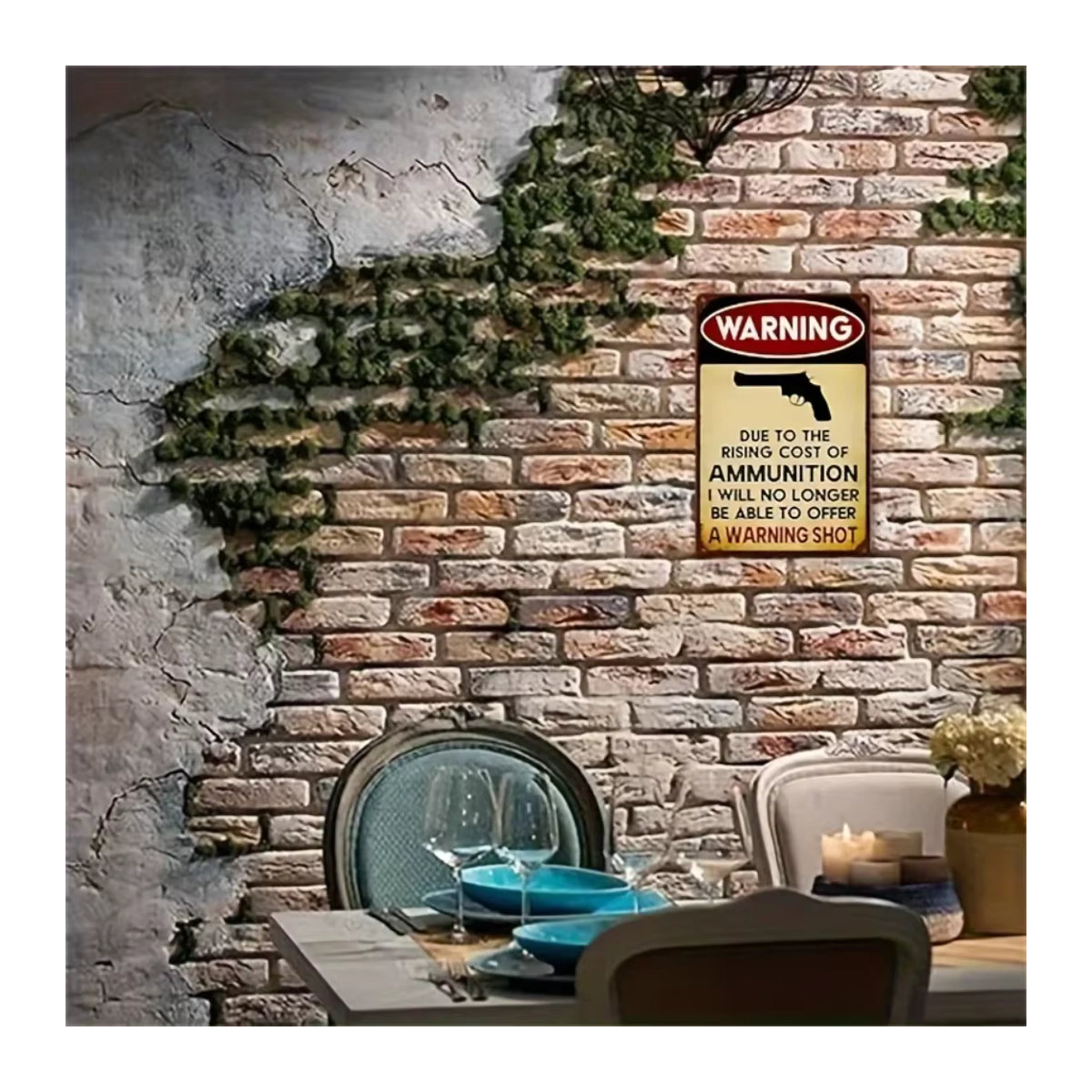 HELLOYOUNG Vintage Garage Schild aus Metall als mehrfarbige Wanddekoration im Hochformat - Bild 5