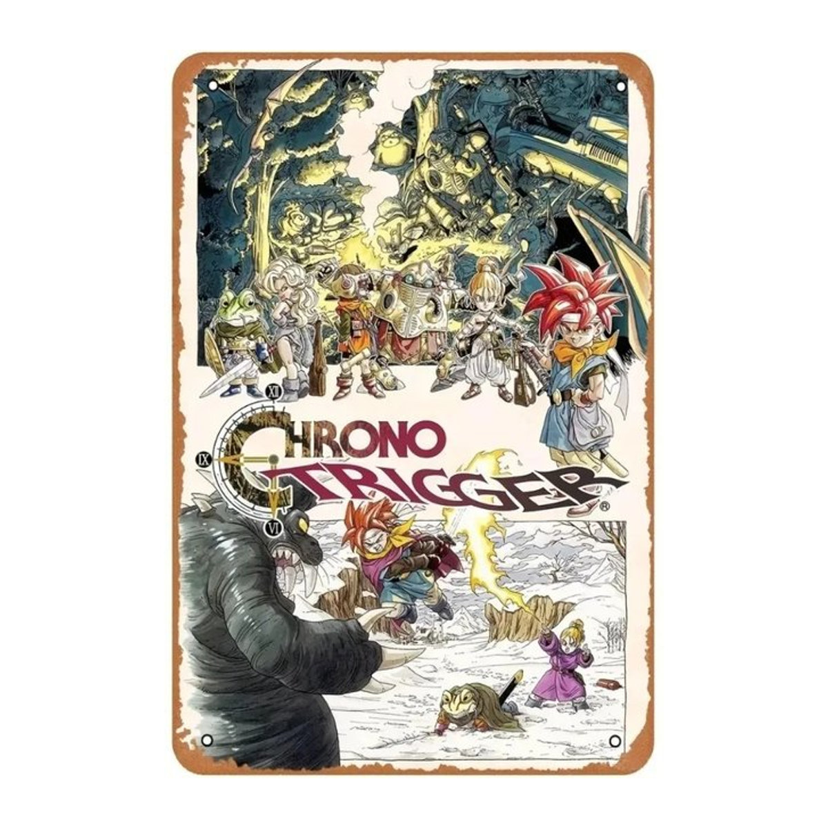 HELLOYOUNG Vintage Metallschild Chrono Trigger Wandkunst für Bar und Zuhause - Bild 1