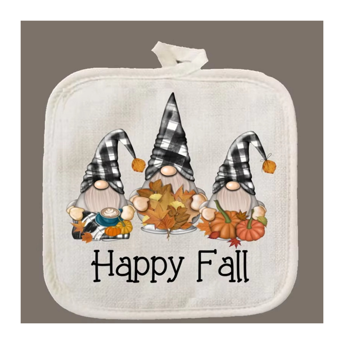Herbstliches Ofenhandschuh-Set mit Gnom-Design für Thanksgiving und Herbstdekoration - Bild 1
