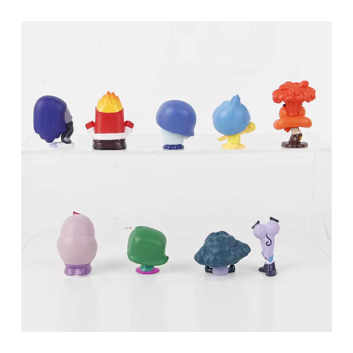 HEROCROSS Inside Out 2 Action Figuren Set aus 9 Teilen, Mehrfarbige Figuren von Freude, Traurigkeit, Wut, Ekel und Angst als Dekorative Schreibtisch Ornamente für Kinder - Bild 3