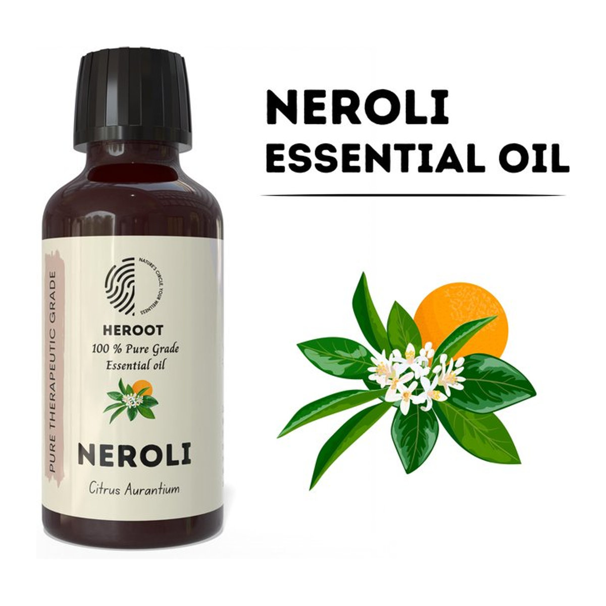 Heroot Neroli Ätherisches Öl mit floral-zitrusartigem Aroma, 30 ml - Bild 1