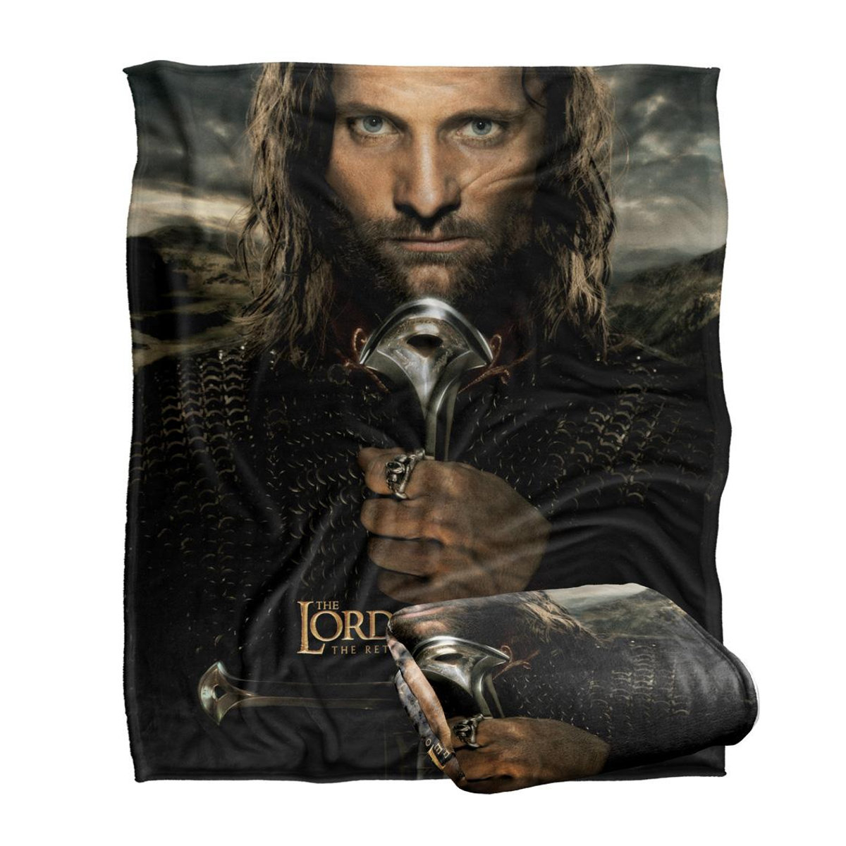 Herr der Ringe Aragorn Decke in Schwarz, One Size - Bild 5
