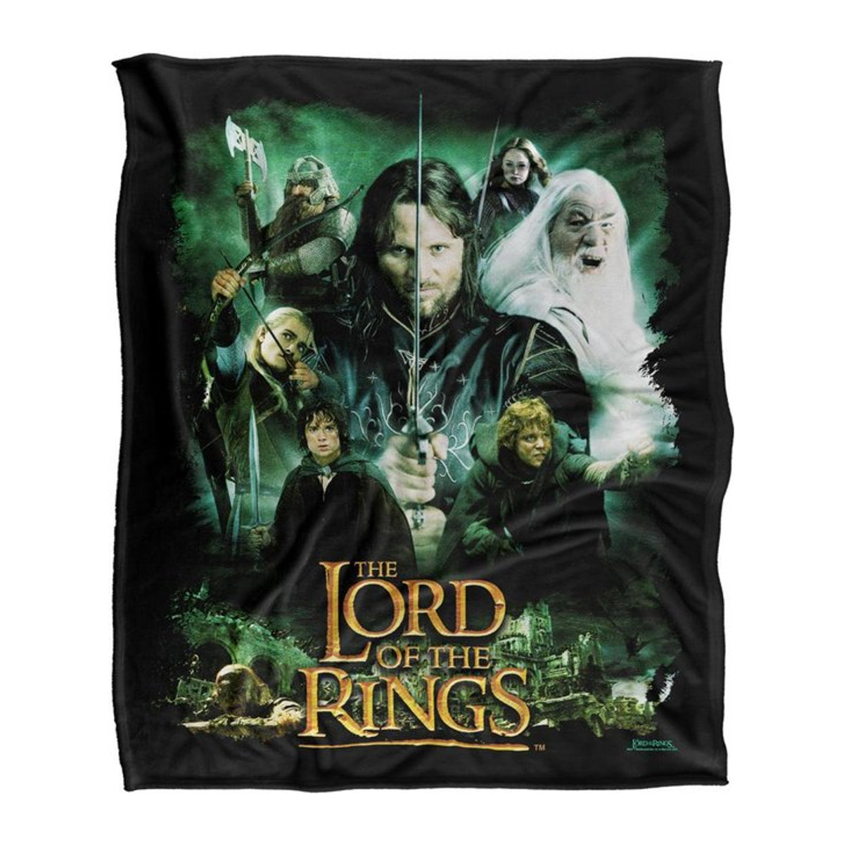 Herr der Ringe Gruppenfoto Decke in Schwarz, One Size - Bild 1