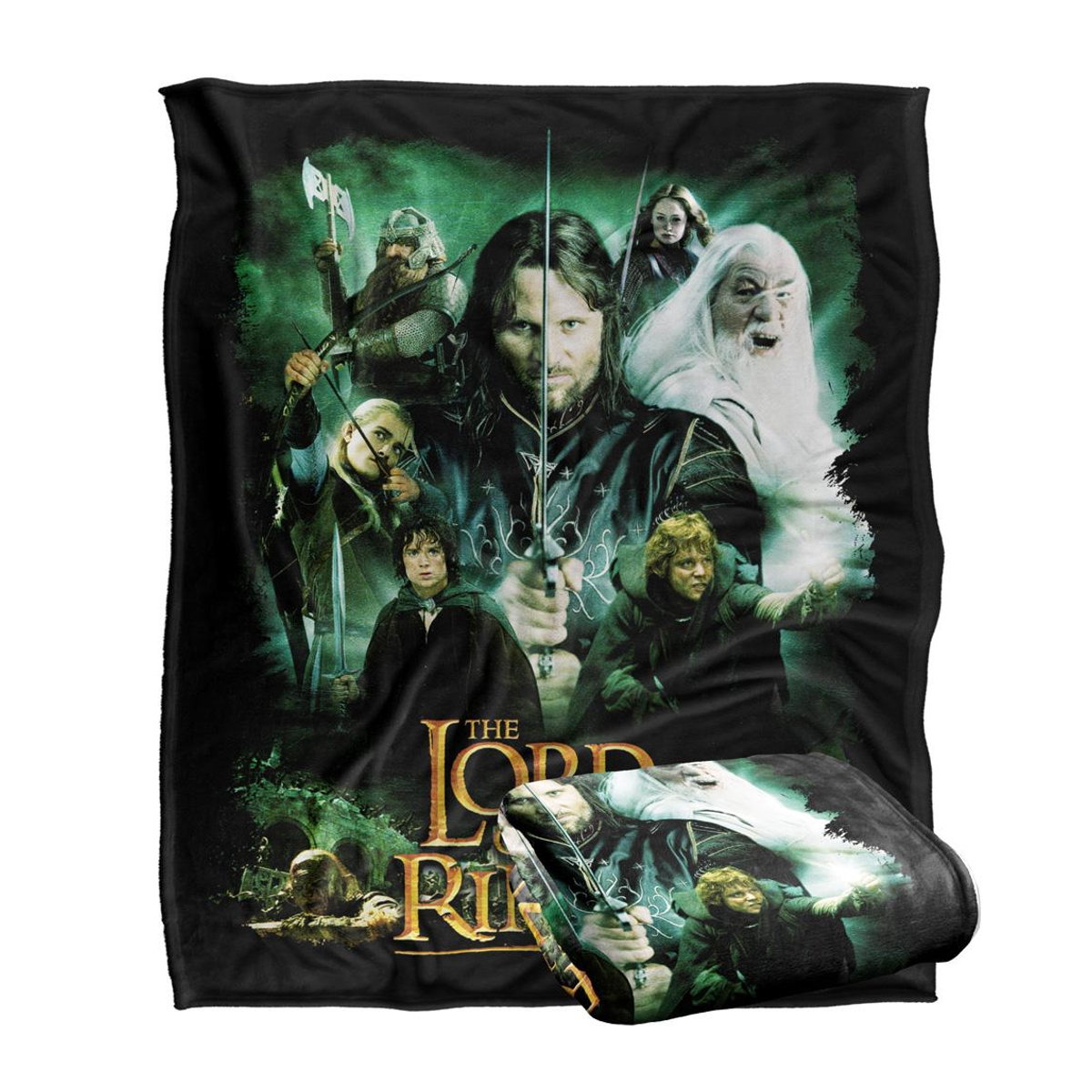 Herr der Ringe Gruppenfoto Decke in Schwarz, One Size - Bild 5