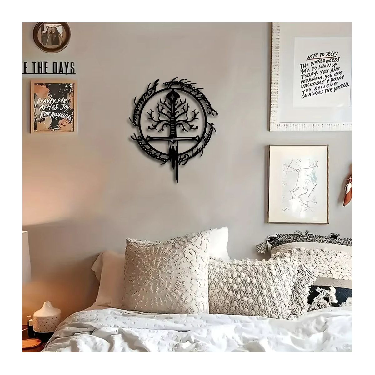 Herr der Ringe Metall-Wandkunst Eisen-Eid-Dekor von CIFBUY in Schwarz - Bild 5