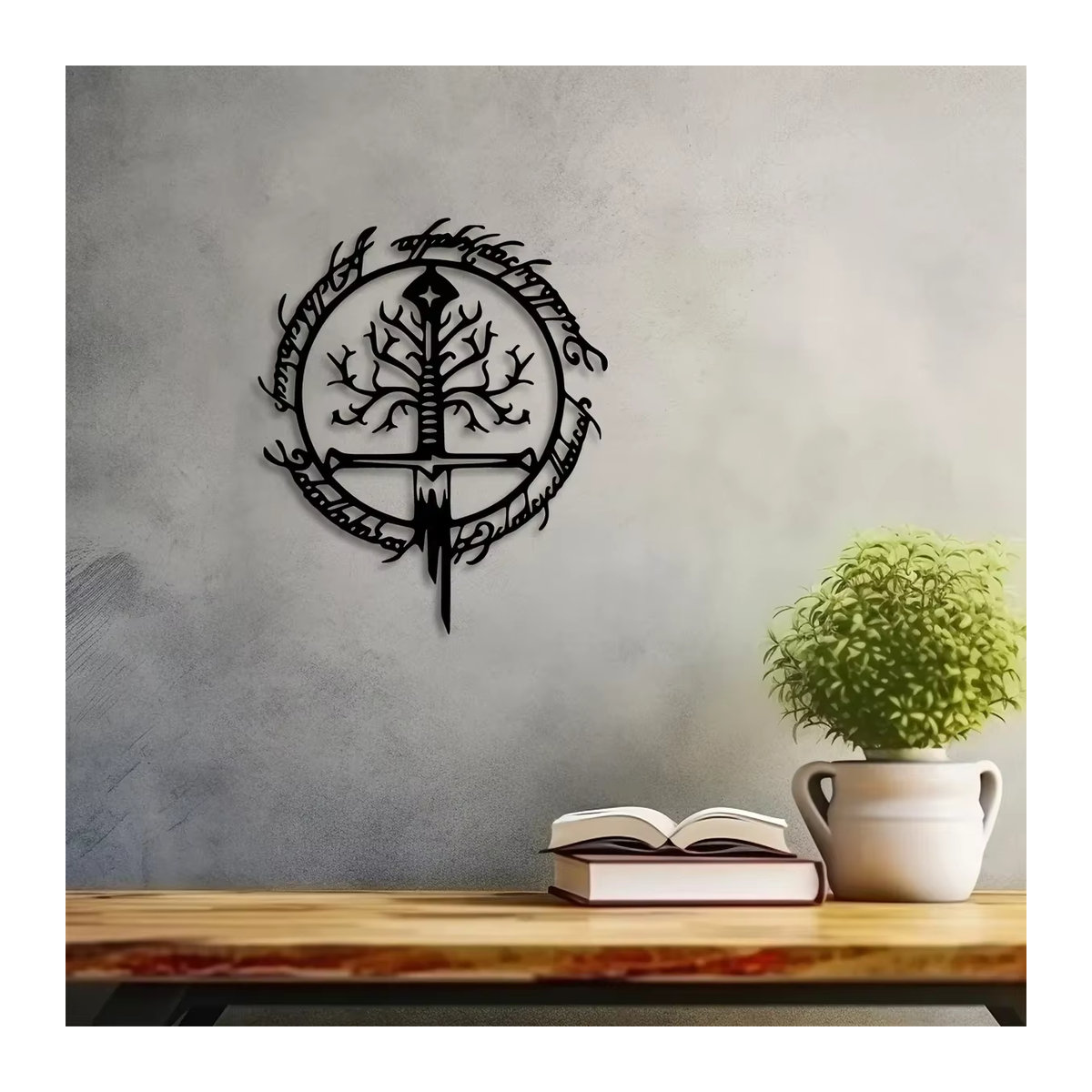 Herr der Ringe Metall-Wandkunst Eisen-Eid-Dekor von CIFBUY in Schwarz - Bild 6