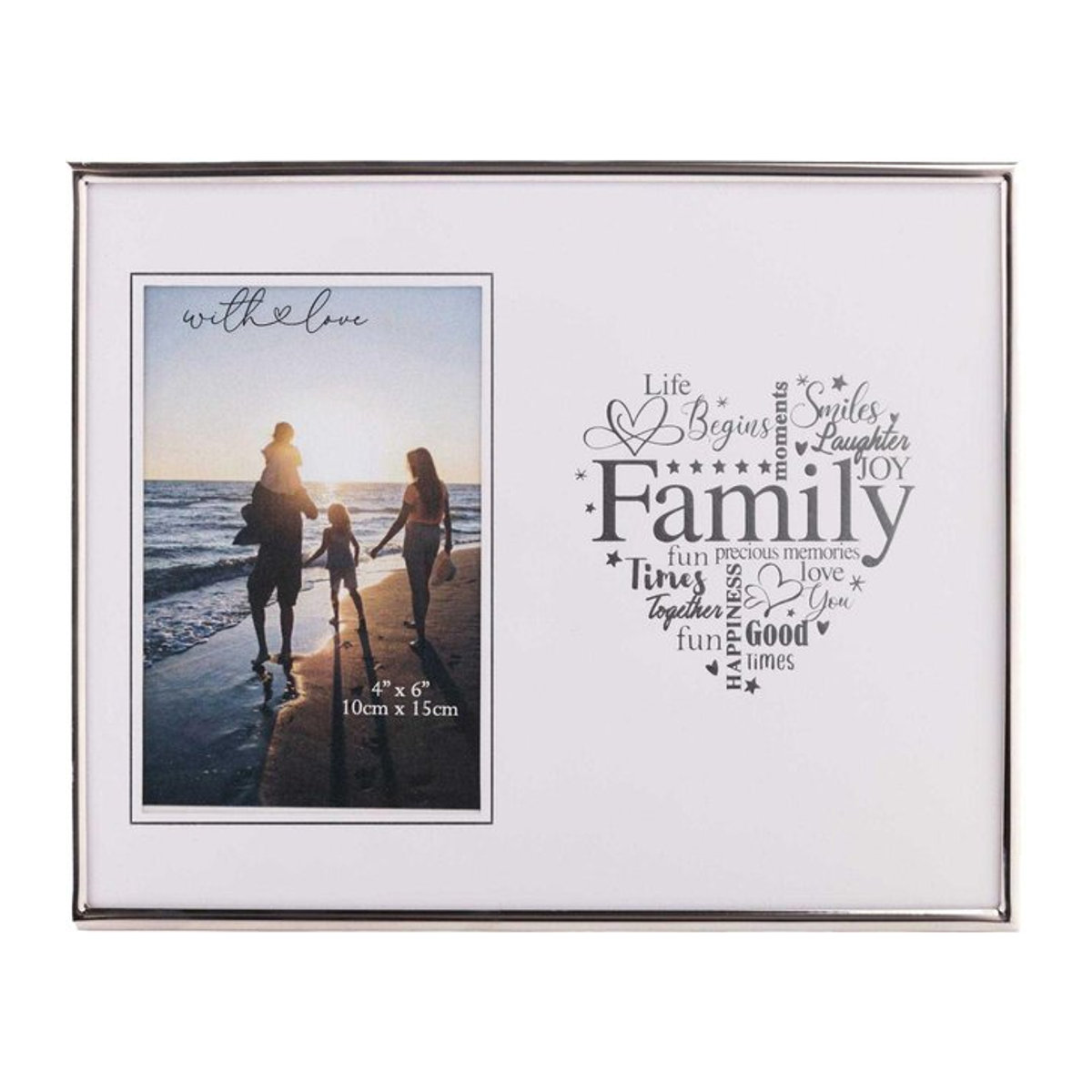 Herz Fotorahmen von Pertemba FR - Apparel aus Samt und Glas, B/H: 25,5 x 25,5 cm - Bild 1