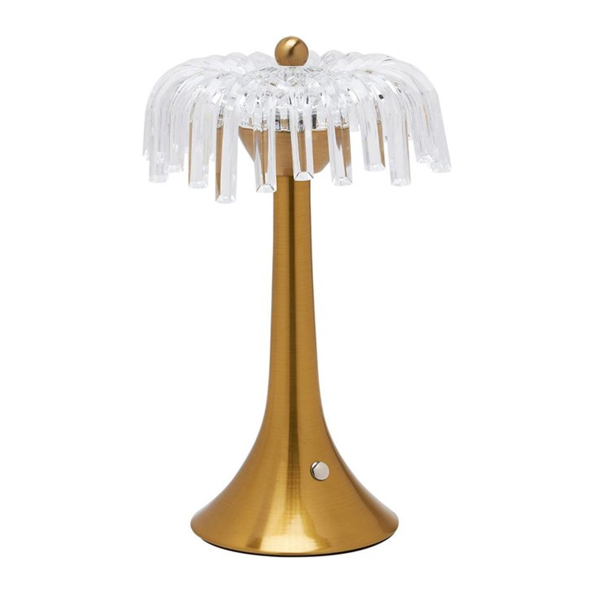 Hestia Crystal USB LED Touch Tischleuchte mit Bronze-Fuß und Zierleiste in Gold, Höhe: 40 cm, Breite: 25 cm, Tiefe: 14 cm - Bild 1