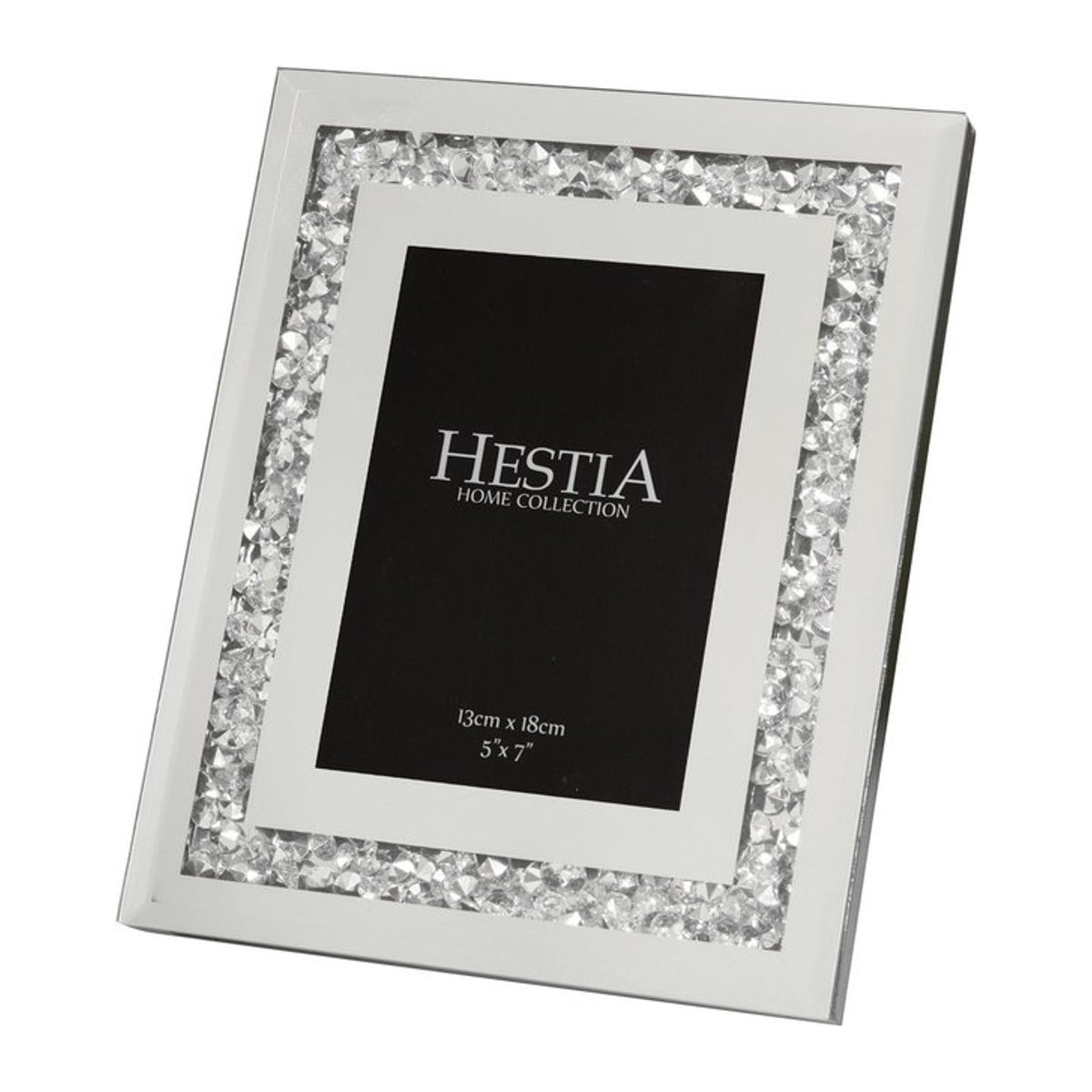 Hestia Fotorahmen mit Kristallrand in Silber, rechteckig - Bild 1
