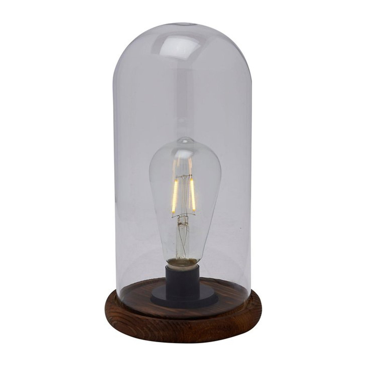 Hestia LED Leuchtende Glaskuppel mit integriertem warmweißem Licht, transparent weiß - Bild 1