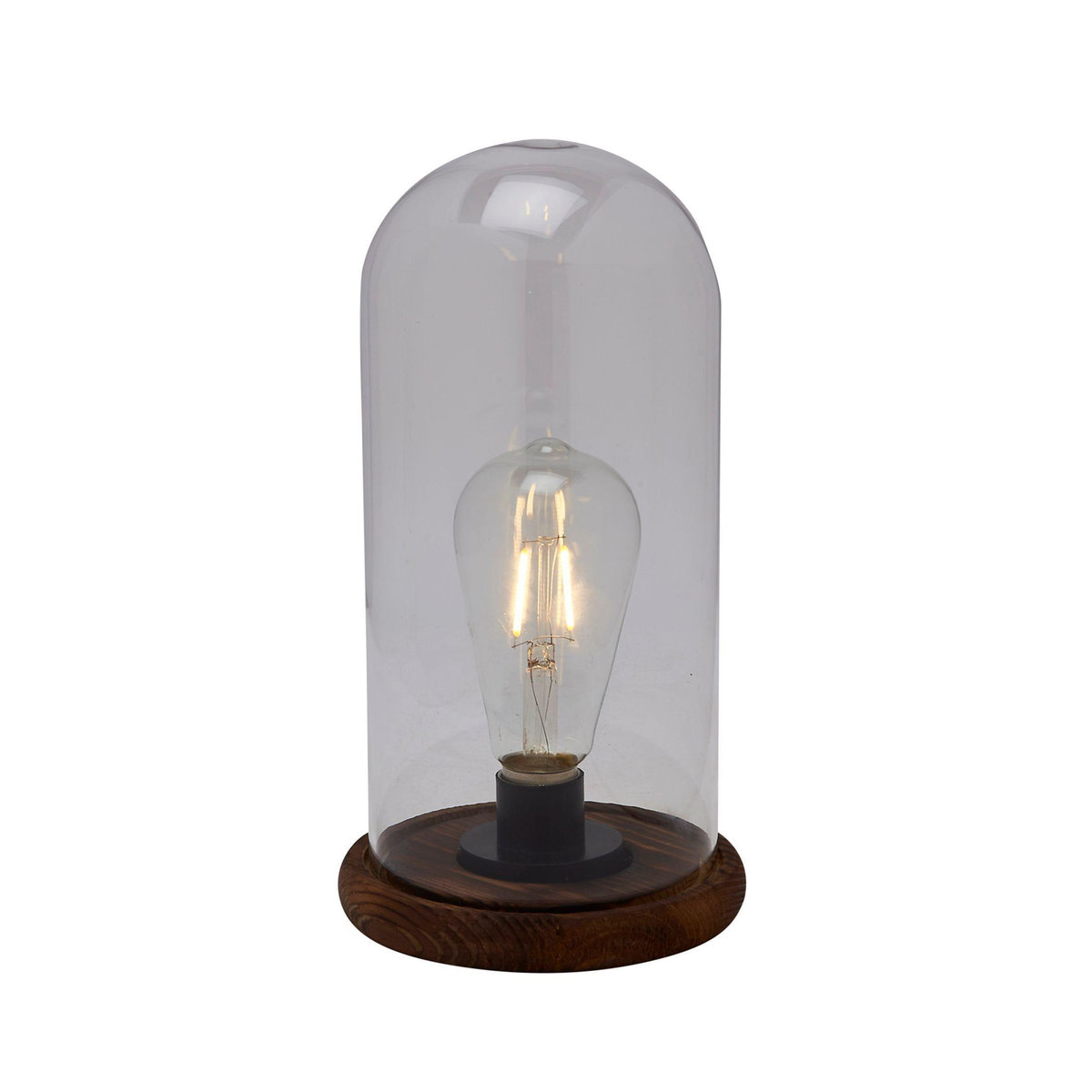 Hestia LED Leuchtende Glaskuppel mit integriertem warmweißem Licht, transparent weiß - Bild 2