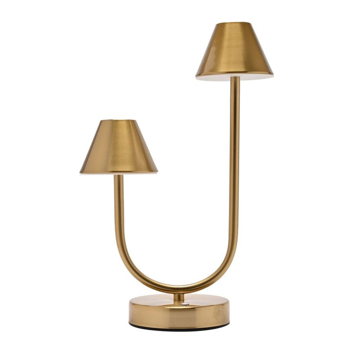 Hestia Moderne LED Doppelleuchte Tischlampe mit USB Touch Funktion in Bronze - Bild 1