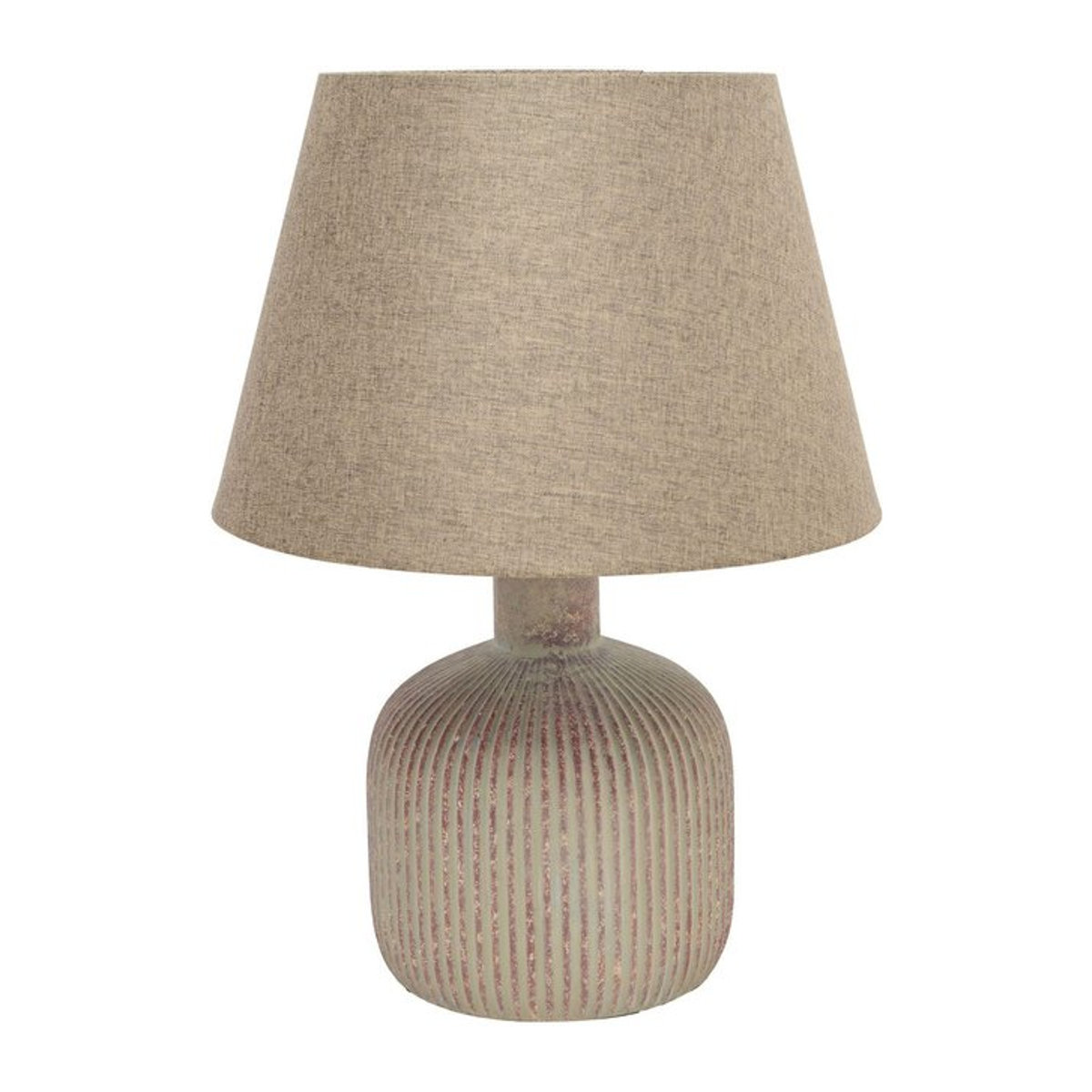 Hestia Runde Keramik-Tischleuchte in Beige, Höhe: 42,0 cm, Breite: 33,0 cm - Bild 1