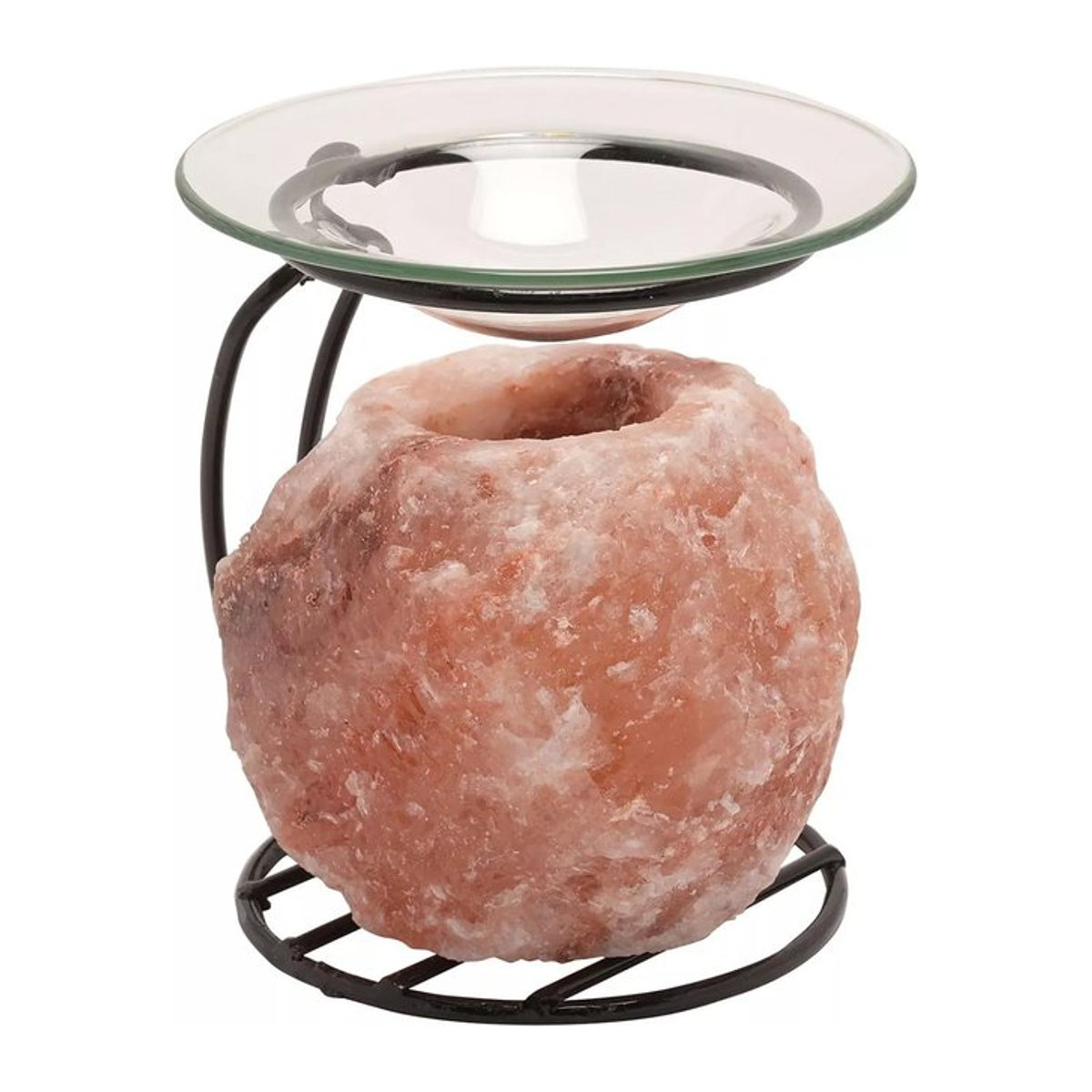Hestia Steinsalz Duftlampe aus Himalaya-Salz in Schwarz - Bild 1