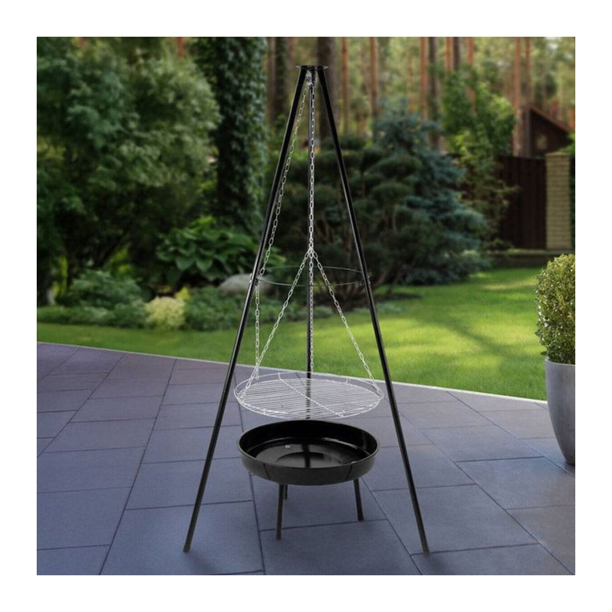 HI Grill Metall H/D: Höhe: 155 cm, Tiefe: 49 cm - Bild 1