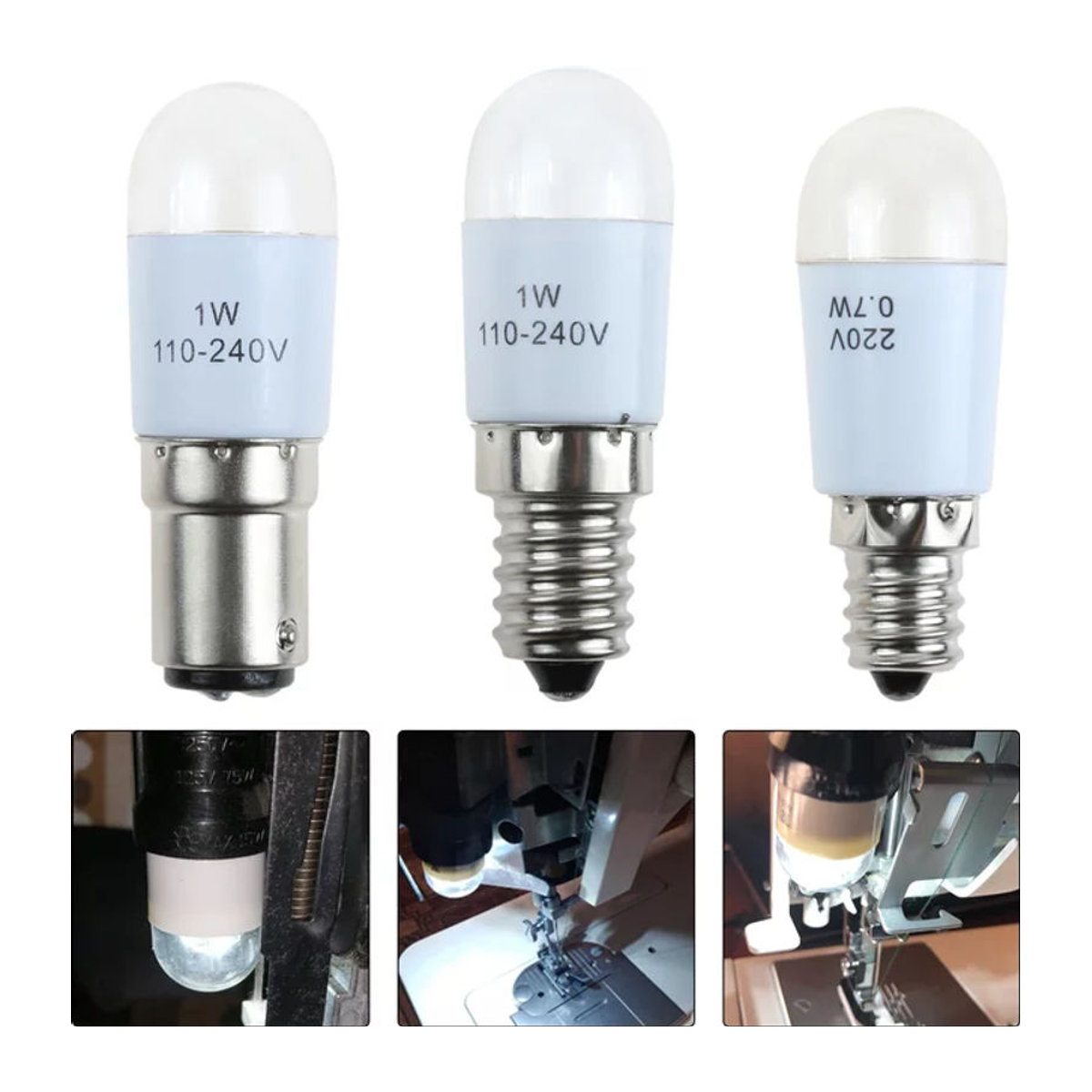 Hicello Universal LED Nähmaschinenlampe für Haushalt und DIY, 1W, E12, 220V - Bild 1