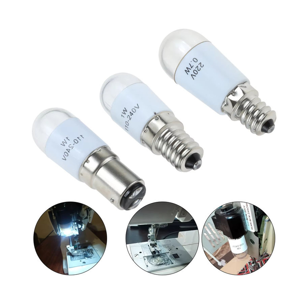 Hicello Universal LED Nähmaschinenlampe für Haushalt und DIY, 1W, E12, 220V - Bild 4