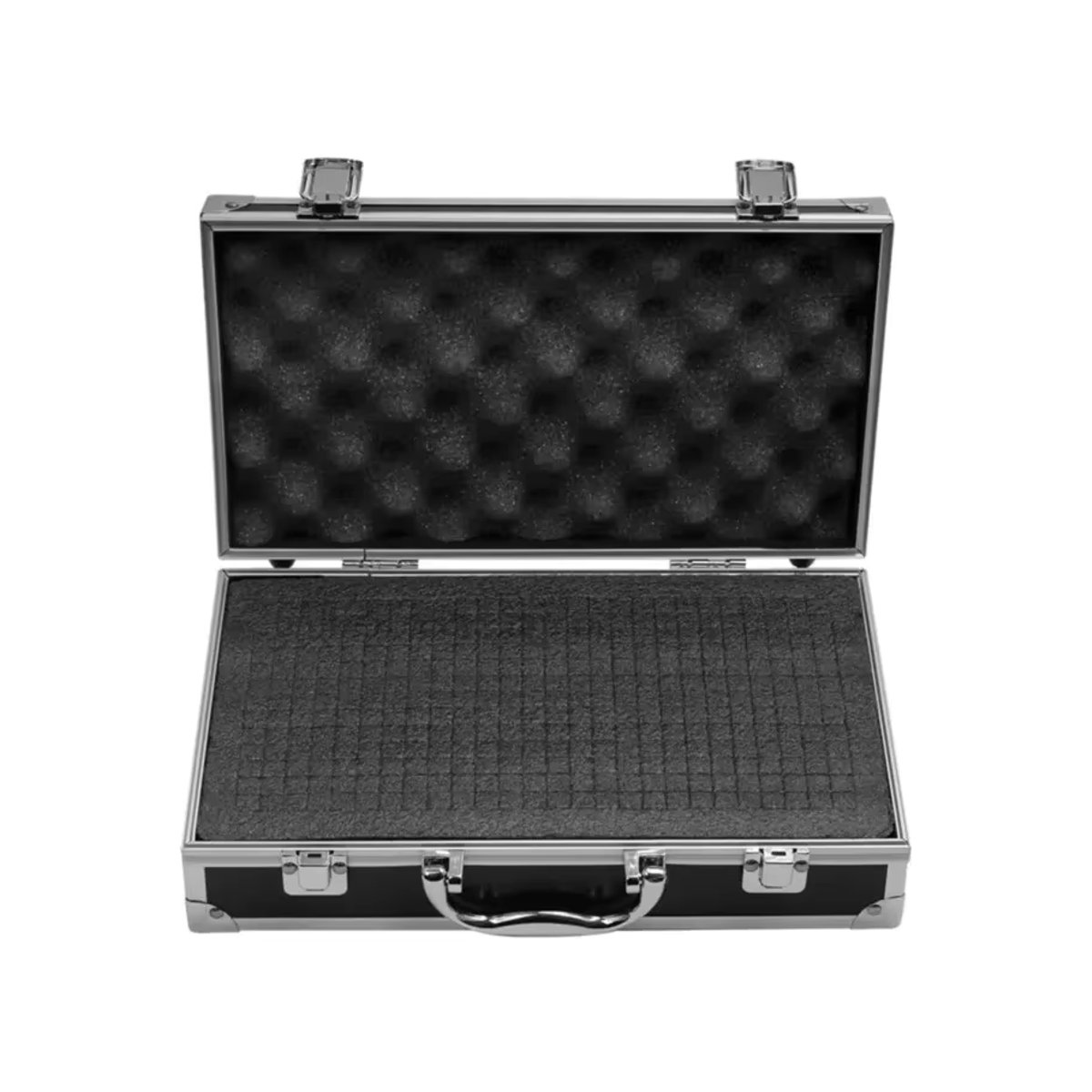 HILEBACK Aluminium-Werkzeugkasten Schwarz, tragbarer Aufbewahrungskoffer mit Schwammfutter, schlagfest, B/T/H: 30 x 17 x 8 cm - Bild 7