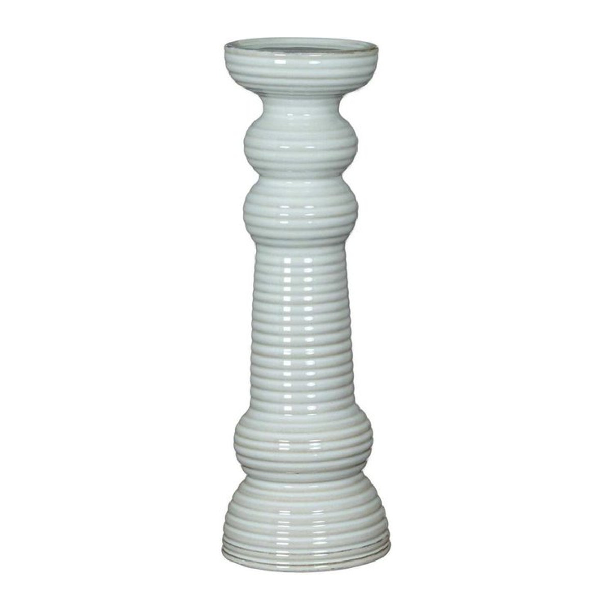 Hill Interiors Sile Säulenkerzenhalter aus Keramik, Höhe: 38 cm, Breite: 12 cm, Tiefe: 12 cm - Bild 1