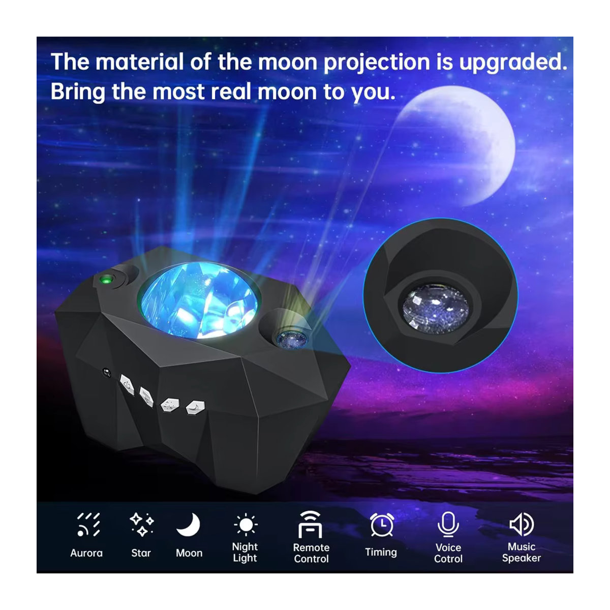 Himist Aurora Galaxy Sternenprojektor mit Bluetooth Musik und Nordlicht-Effekt für dein Schlafzimmer - Bild 5
