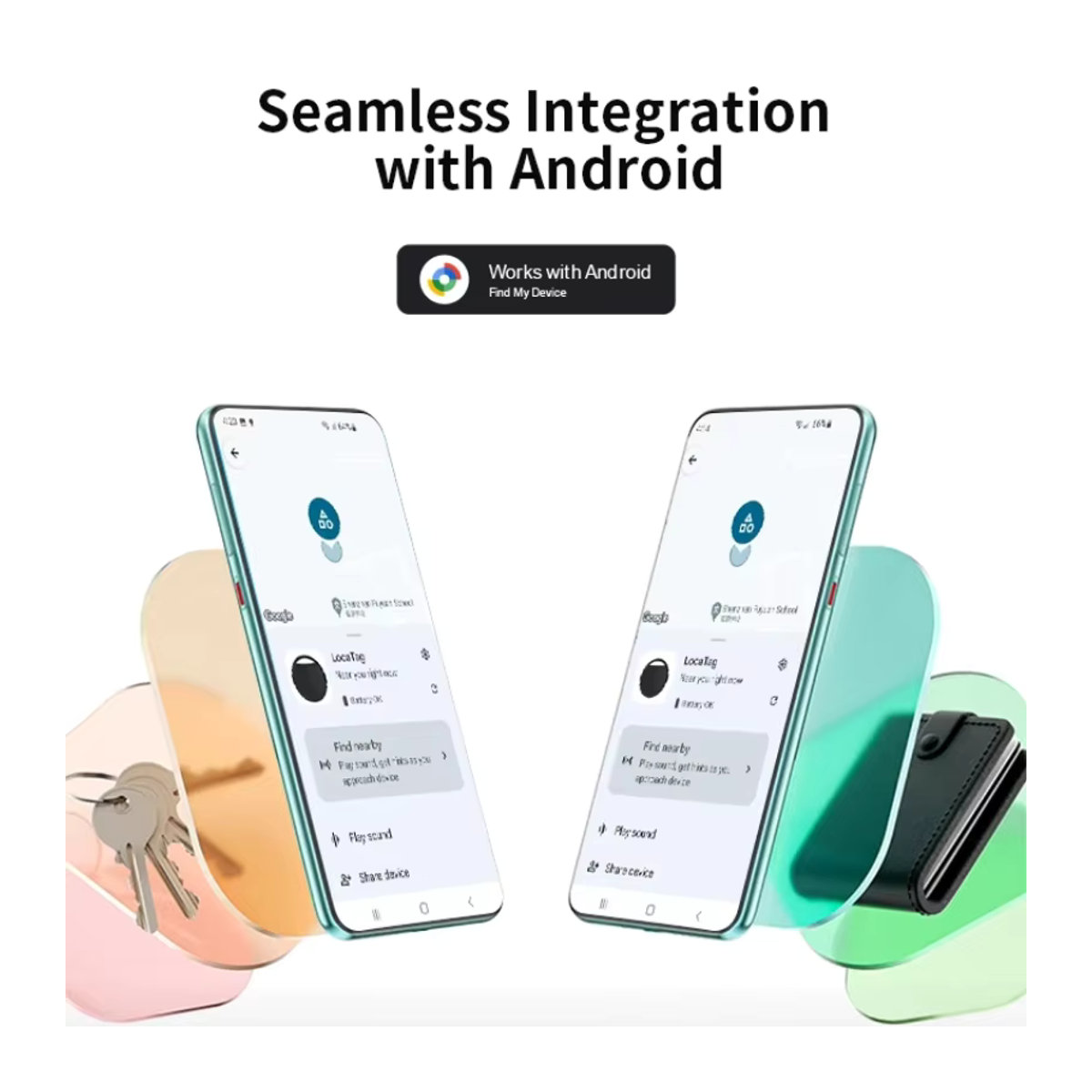 HIMOJO Bluetooth GPS Tracker Schwarz Minimalistisch für Android und Google Find My Device App als Schlüssel Finder und Pet Locator für Xiaomi und Samsung Handys - Bild 5