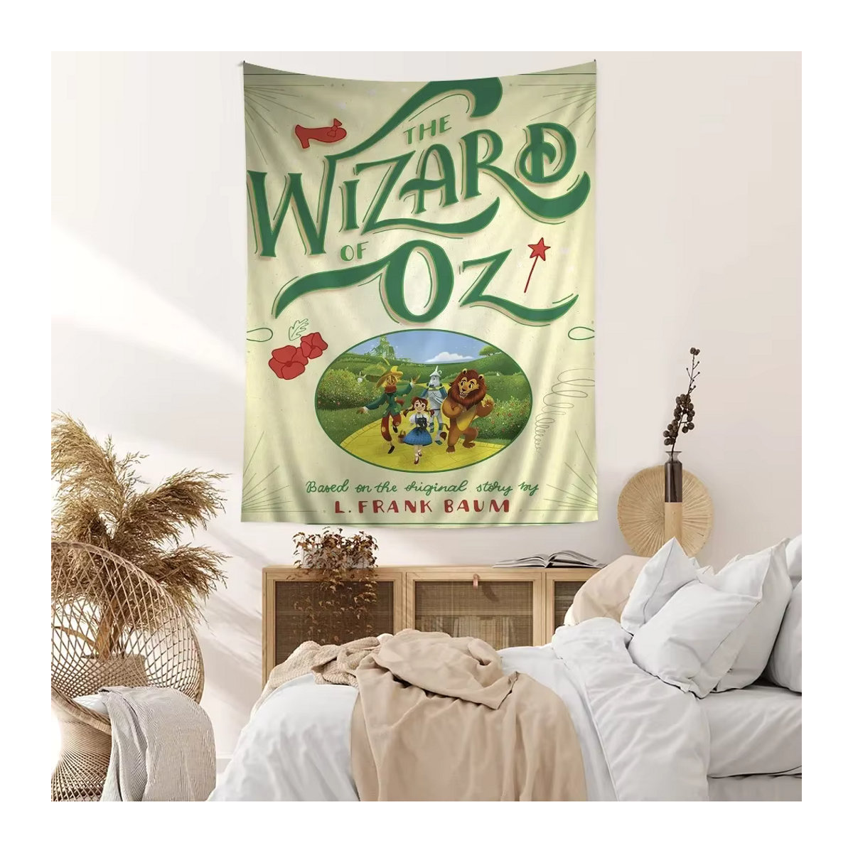 Hippie Wandbehang o-oz mit Zauberer-Motiv in Mehrfarbig, Bohemian Wandteppich für Wohnzimmer und Wohnheim, B/H: 70 x 70 cm - Bild 2