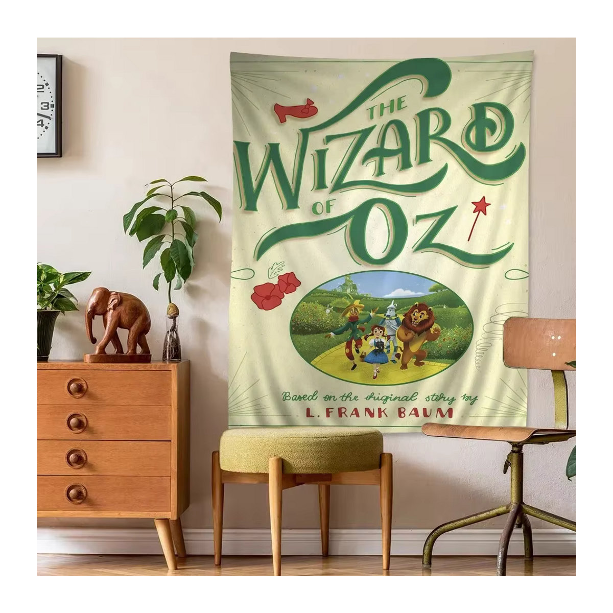 Hippie Wandbehang o-oz mit Zauberer-Motiv in Mehrfarbig, Bohemian Wandteppich für Wohnzimmer und Wohnheim, B/H: 70 x 70 cm - Bild 3