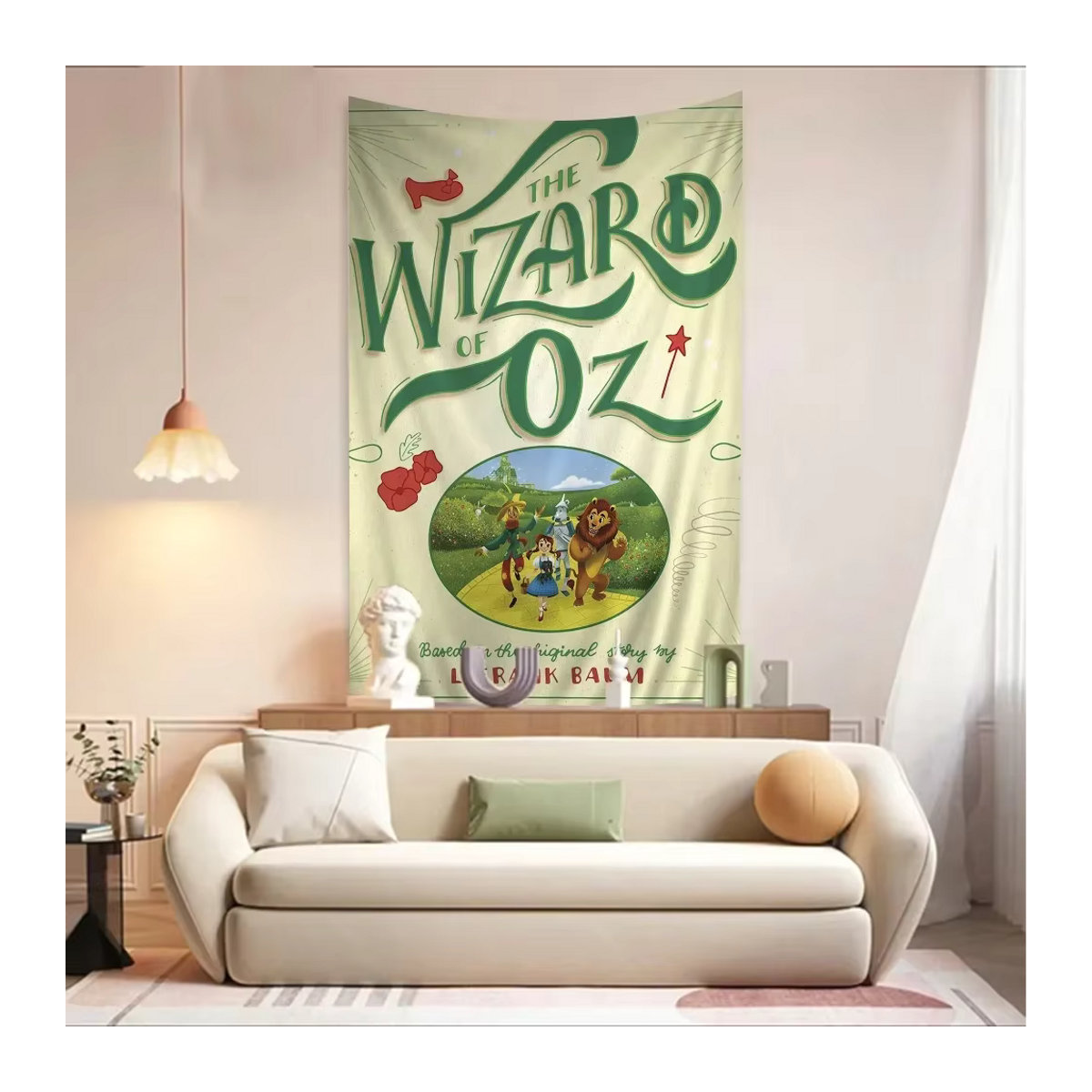 Hippie Wandbehang o-oz mit Zauberer-Motiv in Mehrfarbig, Bohemian Wandteppich für Wohnzimmer und Wohnheim, B/H: 70 x 70 cm - Bild 4