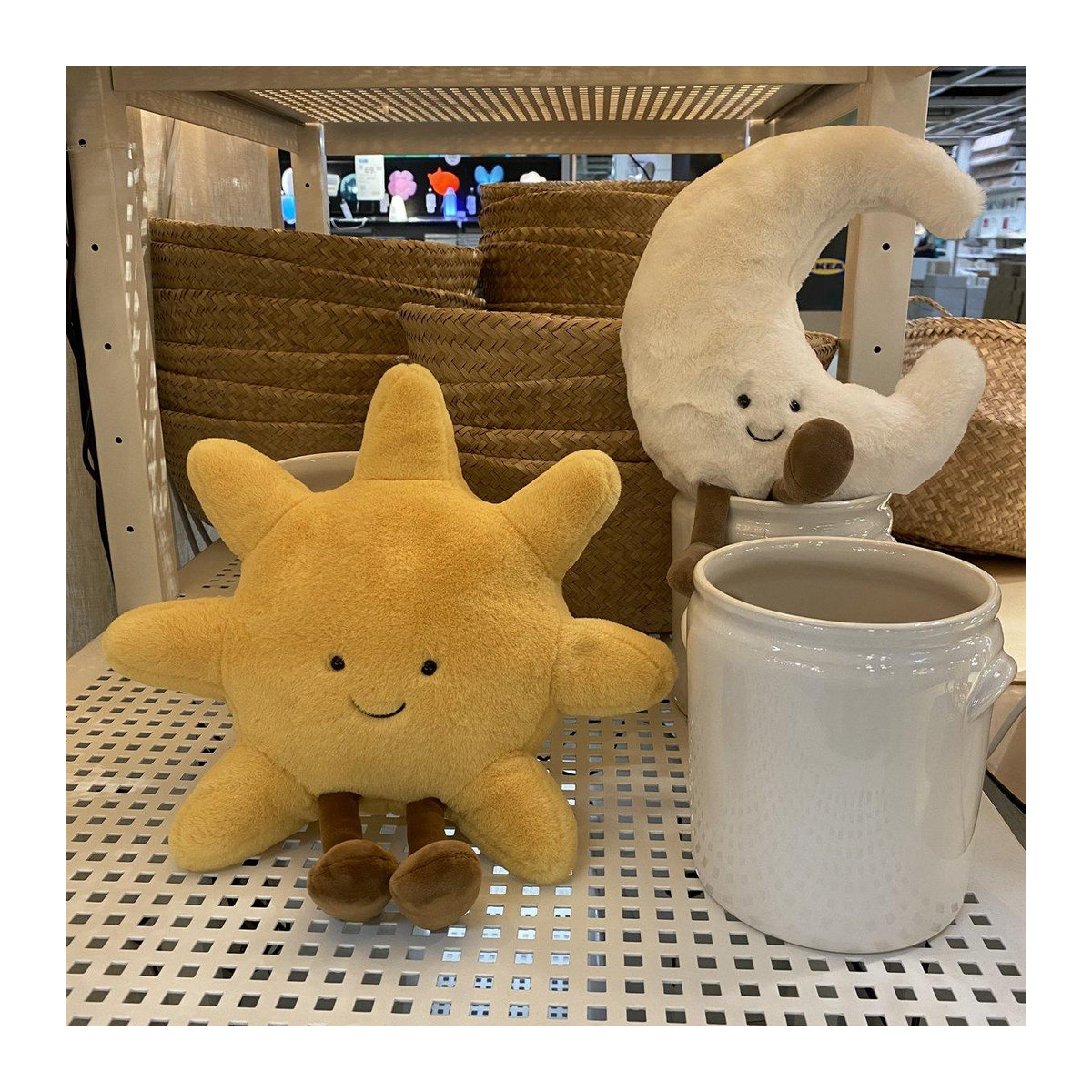 Hirsch-Mond-Sonne Plüschpuppe Kawaii Stofftier als dekoratives Kuscheltier und Sitzkissen für Schlafzimmer und Sofa, Höhe: 30 cm - Bild 1