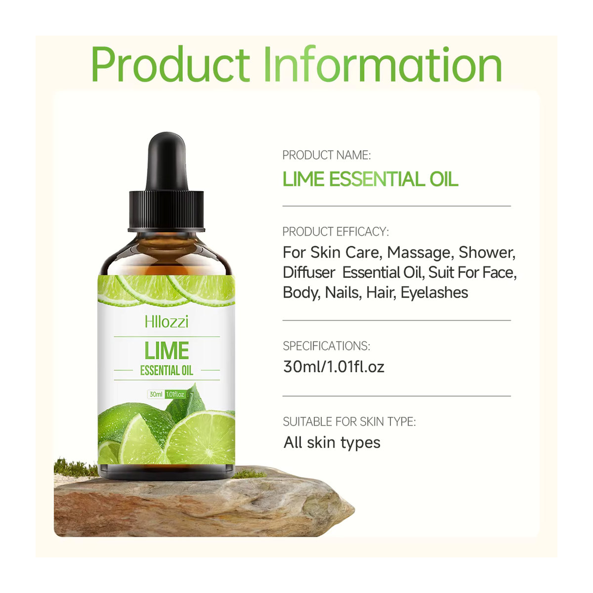 Hllozzi Ätherisches Limettenöl, reines Pflanzenöl für Aromatherapie und Diffusoren, 30 ml - Bild 4