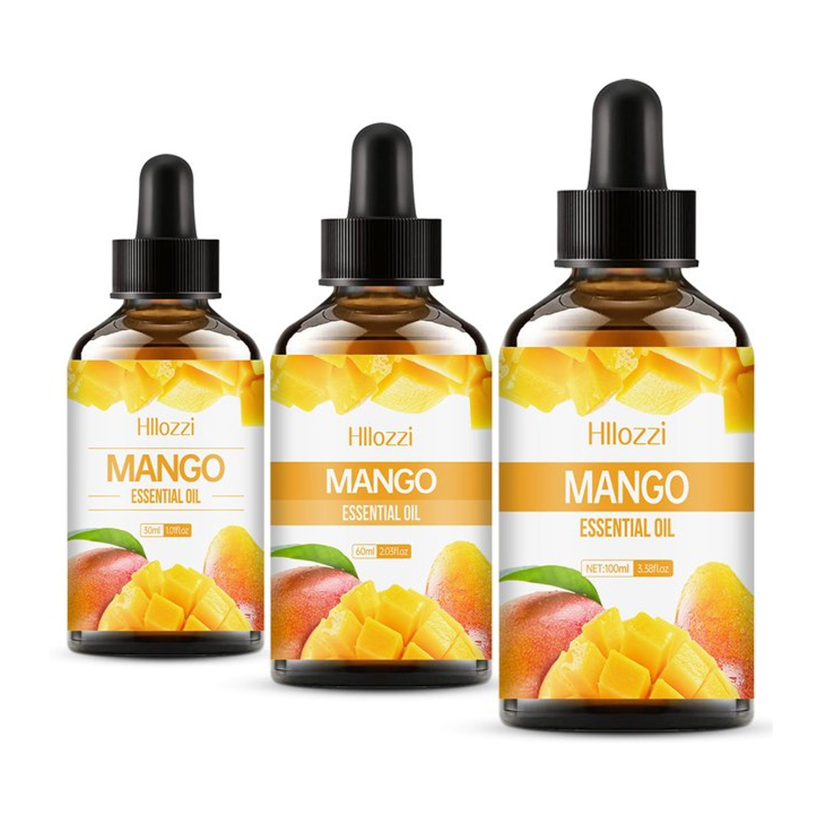Hllozzi Ätherisches Mangoöl für Aromatherapie und Diffusoren, Fruchtiges Öl in brauner Glasflasche - Bild 1