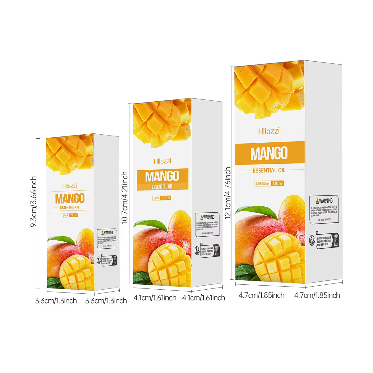 Hllozzi Ätherisches Mangoöl für Aromatherapie und Diffusoren, Fruchtiges Öl in brauner Glasflasche - Bild 2
