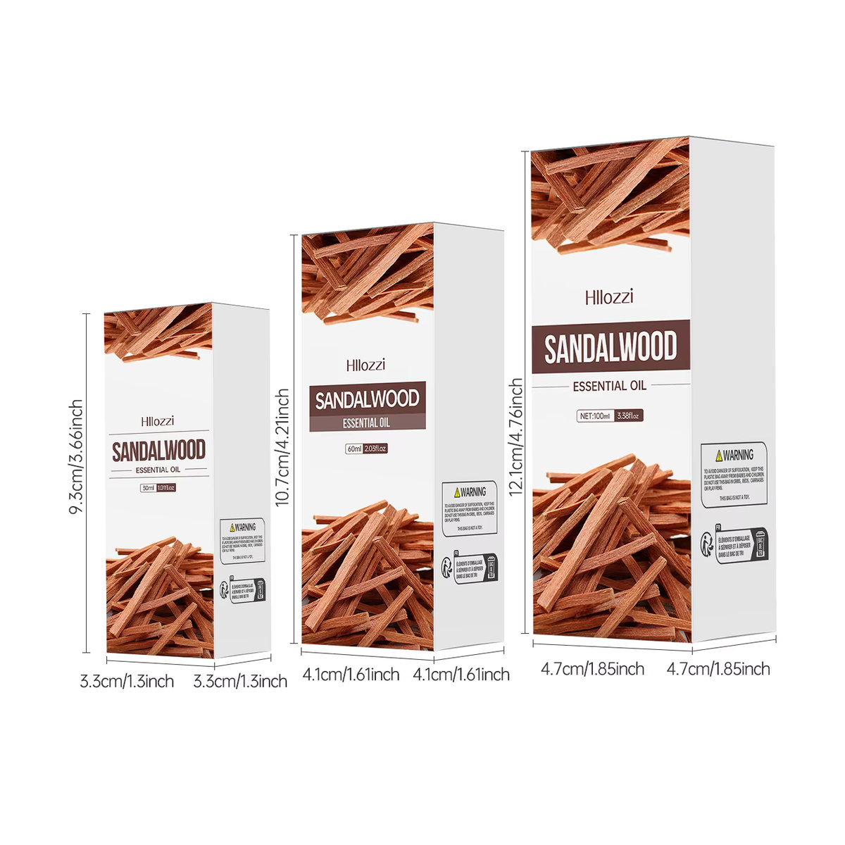 Hllozzi Sandelholz ätherisches Öl für Aromatherapie, Kerzenherstellung und Seifenherstellung, transparent - Bild 2