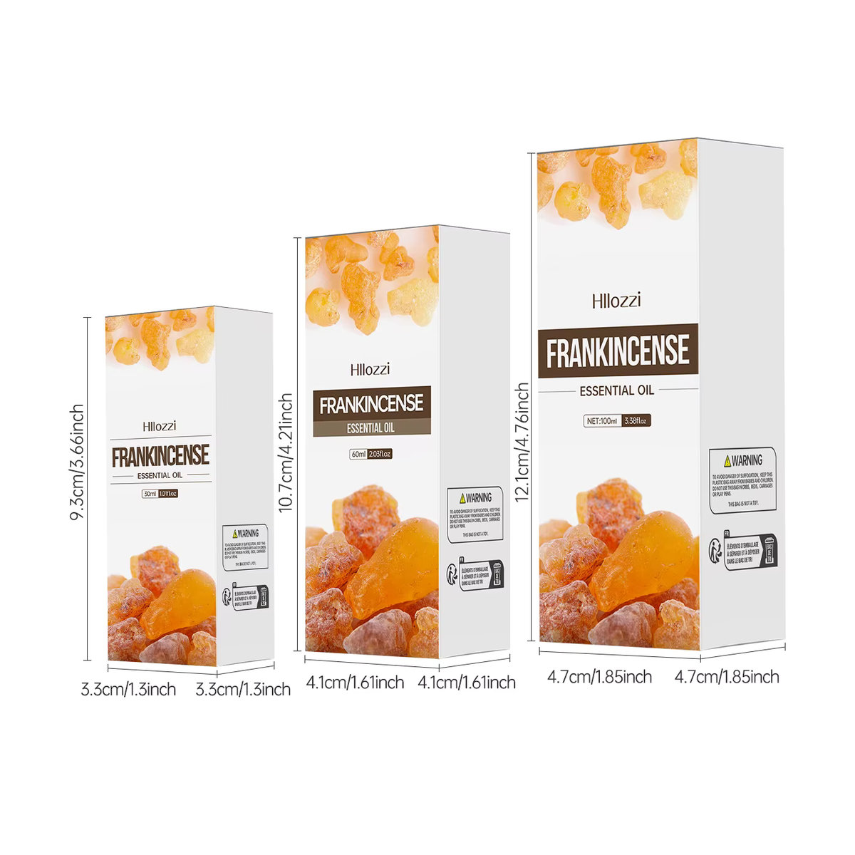 Hllozzi Weihrauch ätherisches Öl zur Aromatherapie und Massage, holzig, Glasflasche, 30 ml / 60 ml / 100 ml - Bild 2