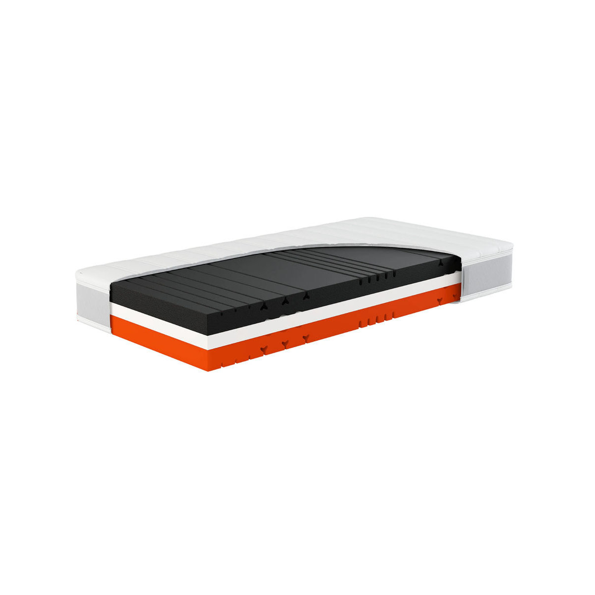 HN8 SCHLAFSYSTEME Sleep Balance Pro 7-Zonen Kaltschaum-Matratze mit Wendefunktion, Weiß, B/T: 90 x 200 cm - Bild 2