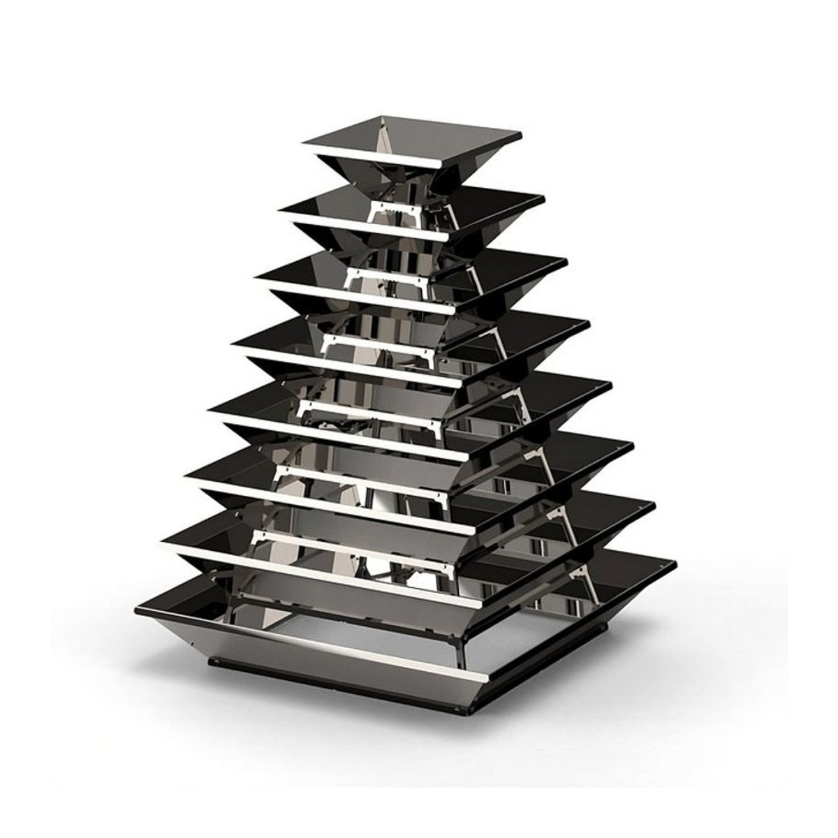 Hochbeet HighBeet Tower mit 8 Ebenen in Schwarz - Bild 1