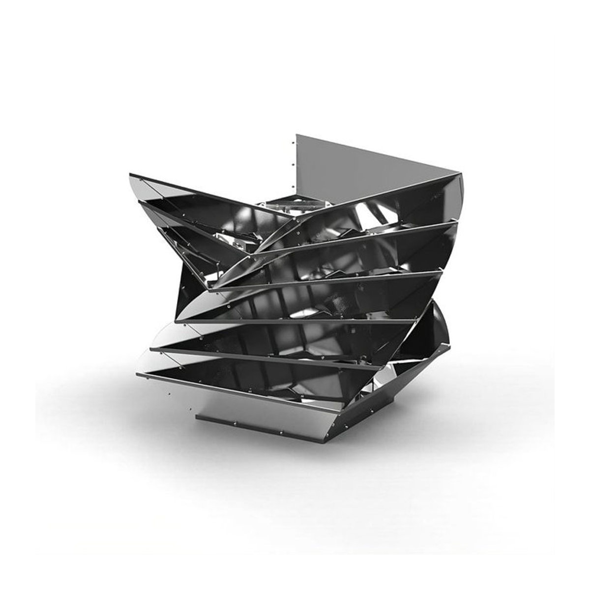 Hochbeet HighBeet Twist X-tra aus Metall in Anthrazit mit 6 Ebenen - Bild 1
