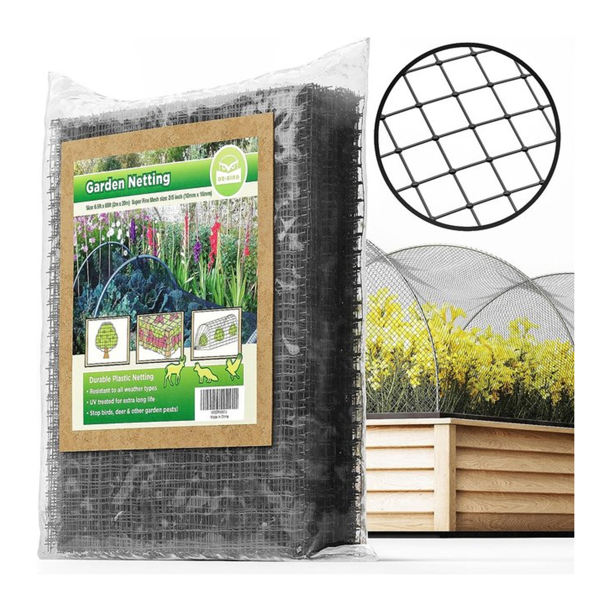 Hochleistungs-Gartenschutznetz zum Schutz von Gemüse und Obstbäumen gegen Vögel und Schädlinge - Bild 1