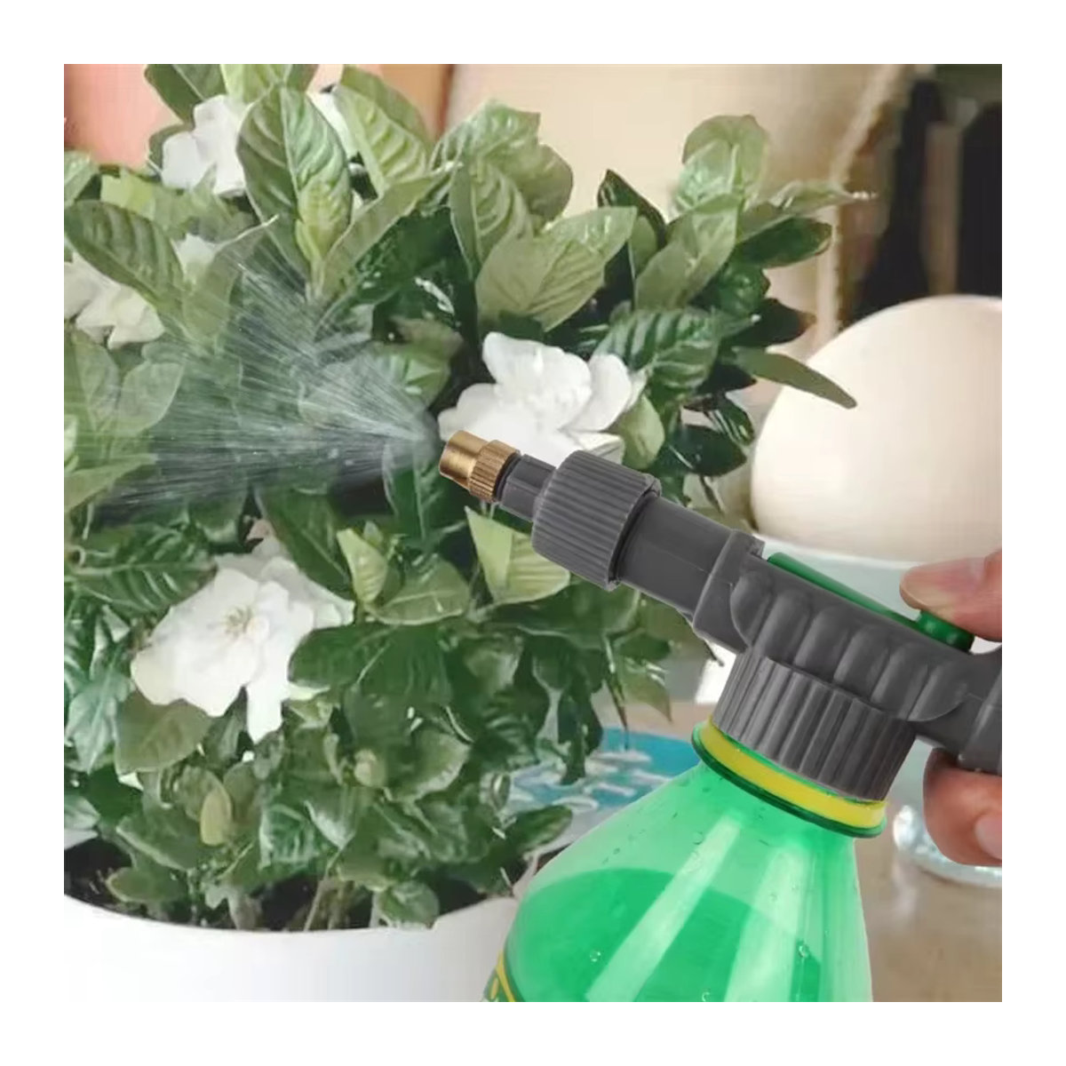 HOCOSHINE 10er Set Manuelle Hochdruck Sprühflasche mit einstellbarer Düse für Gartenarbeit und Blumenbewässerung - Bild 3