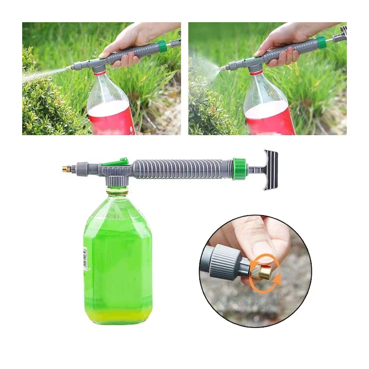 HOCOSHINE 10er Set Manuelle Hochdruck Sprühflasche mit einstellbarer Düse für Gartenarbeit und Blumenbewässerung - Bild 4