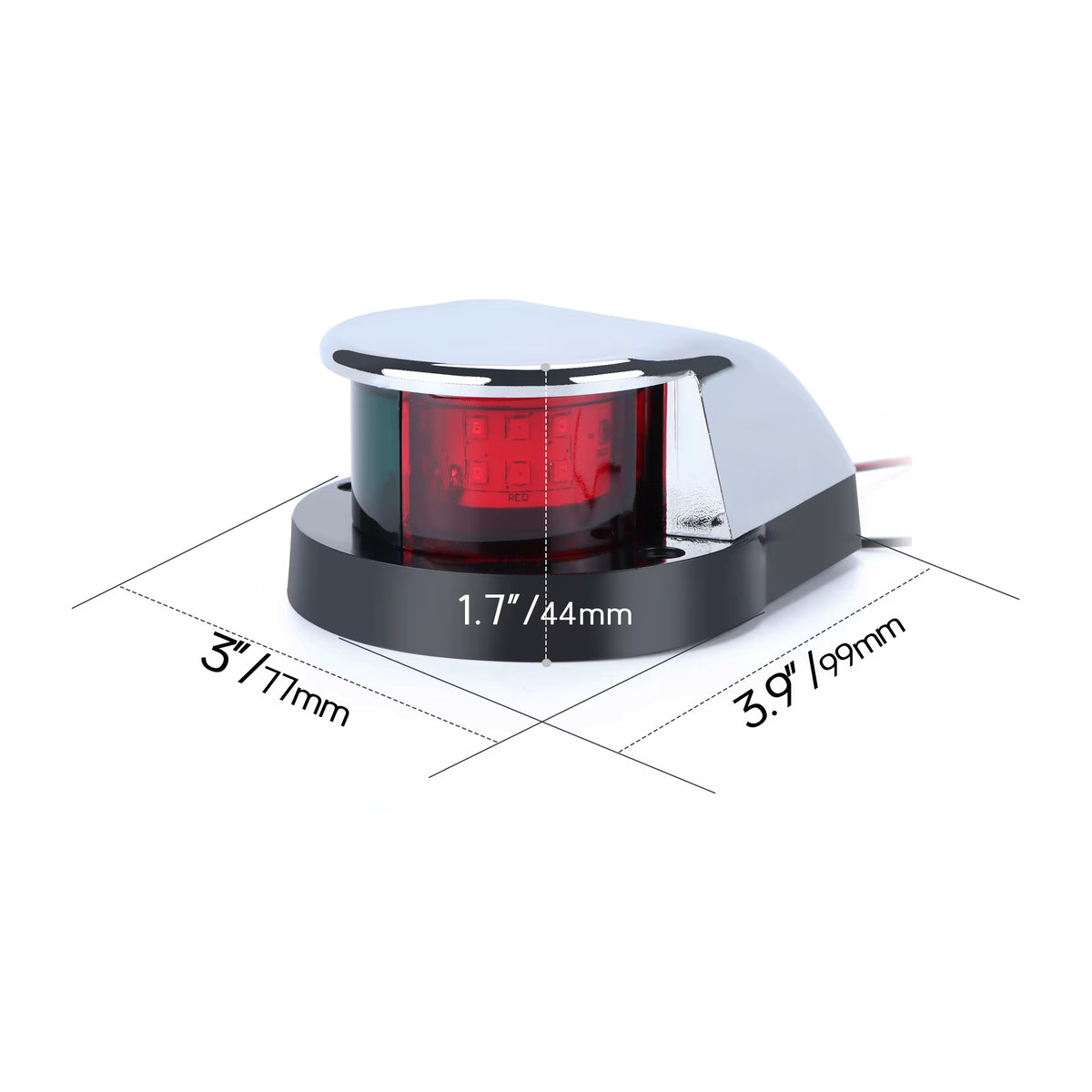 HOFFEN 12V LED Bogen Navigationslicht Set in Rot und Grün für Boot und Yacht - Bild 3