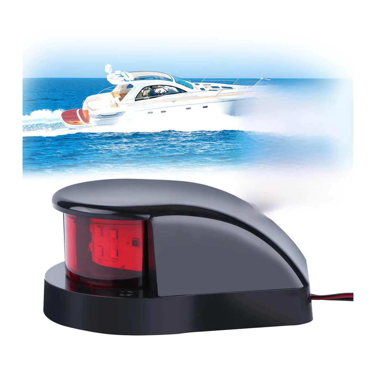 HOFFEN 12V LED Bogen Navigationslicht Set in Rot und Grün für Boot und Yacht - Bild 5