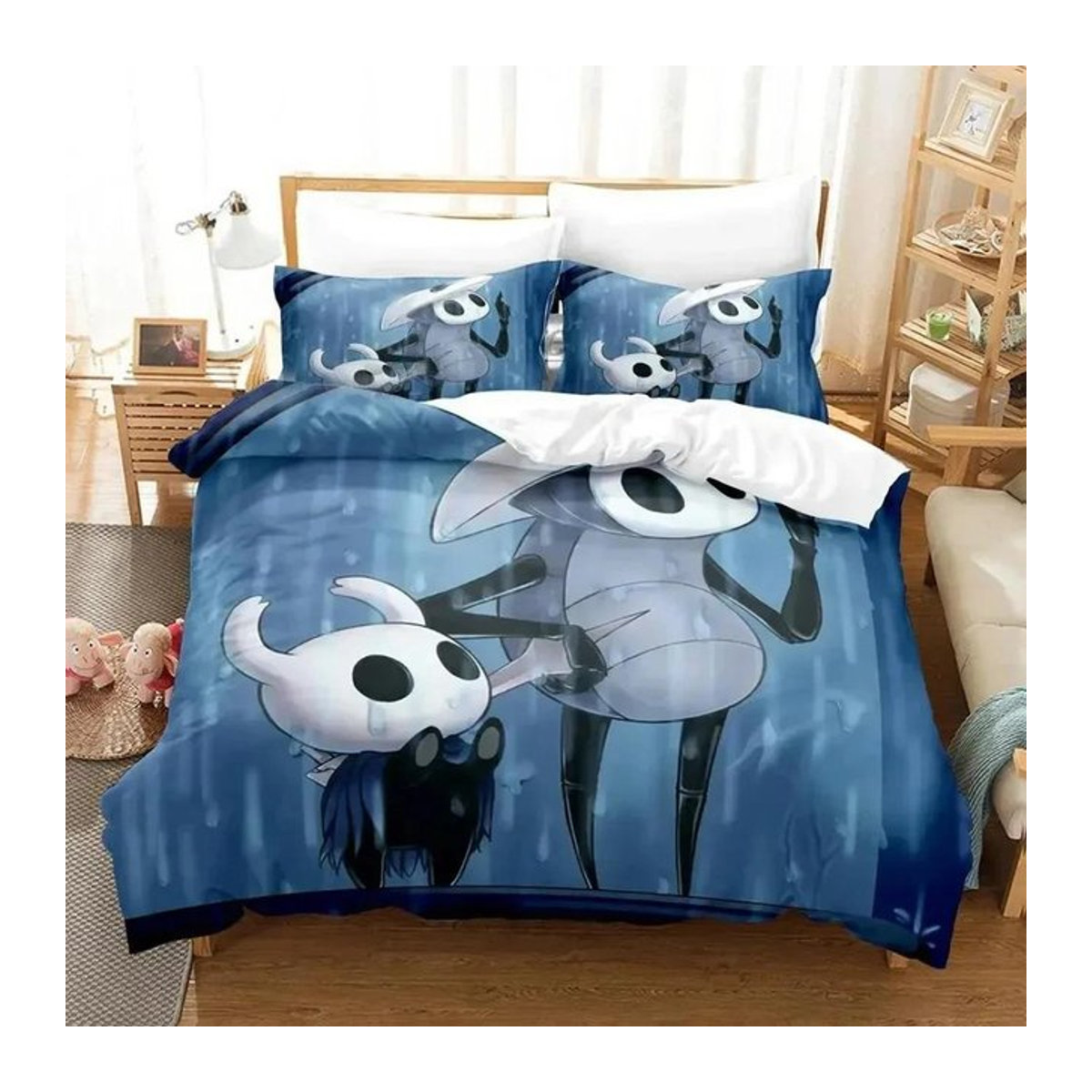 Hollow Knight Anime Bettwäsche Set mit Bettbezug und Kissenbezug, 3-teilig, B/H: 135 x 200 cm - Bild 1