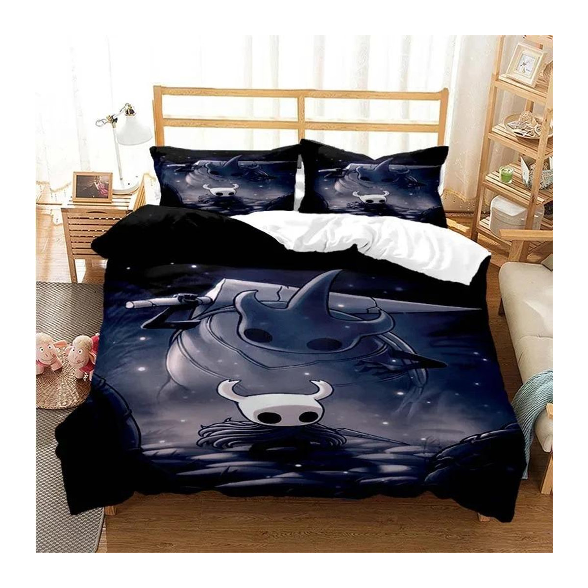 Hollow Knight Bettwäscheset mit 3D Digitaldruck inklusive Bettbezug und Steppdecke, Größe: 135 x 200 cm - Bild 1