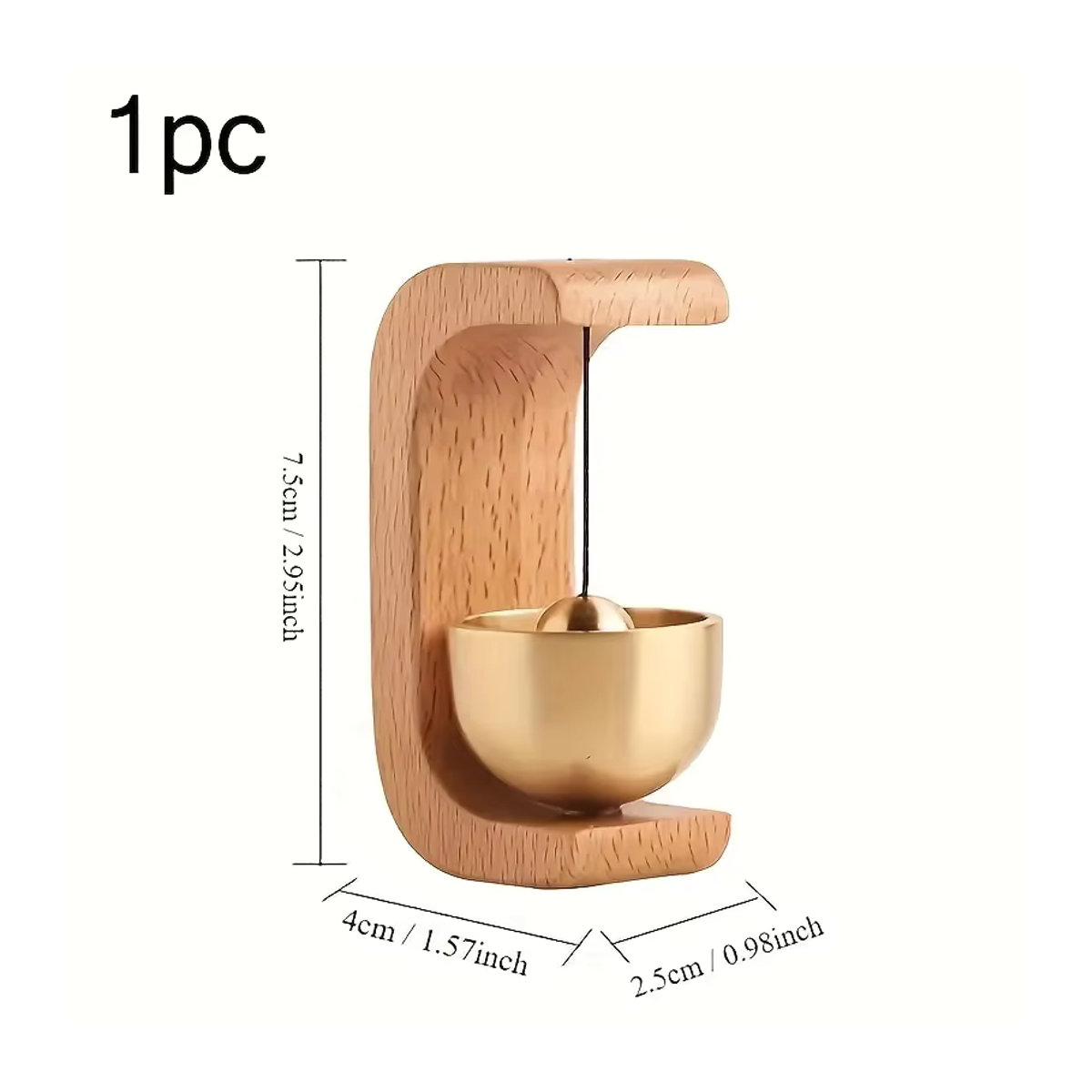 Hölzernes Windspiel als beruhigende Türklingel und dekoratives Element für dein Haus oder Café - Bild 3