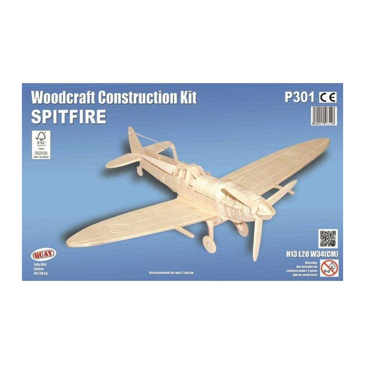 Holzmodell Flugzeug Spitfire von Quay - Bild 1